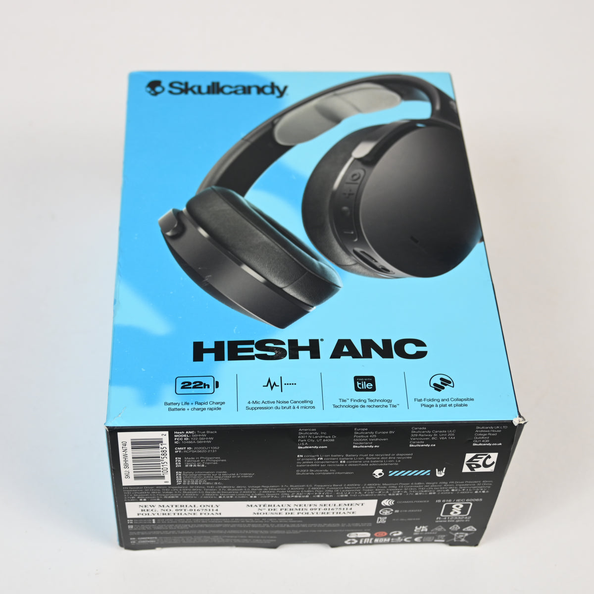 Skullcandy Hesh ANC Over-Ear Wireless Bluetooth Headphones - True Black