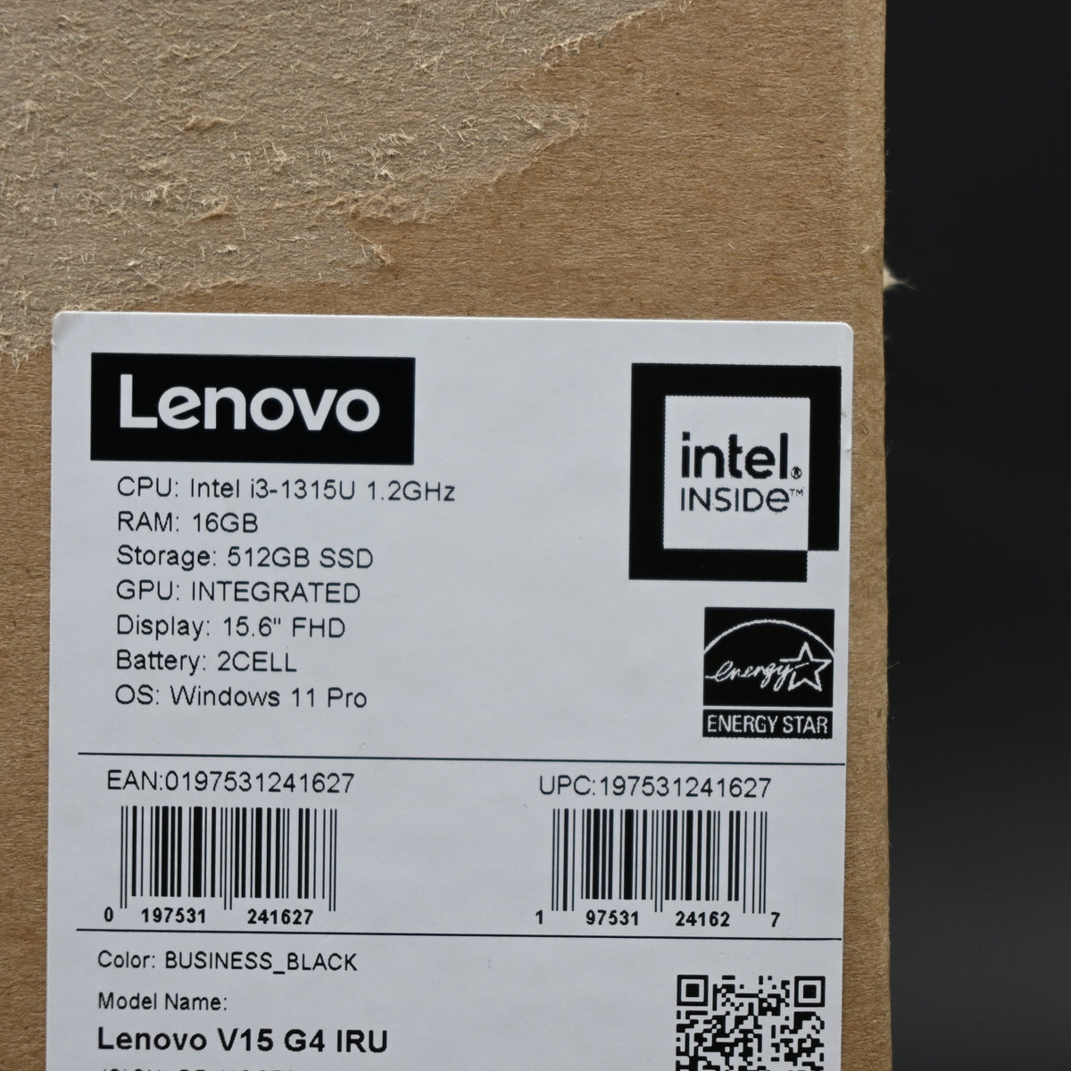 Lenovo V15 G4 IRU 15.6" Laptop i3-1315U 16GB RAM 512GB SSD Win 11 Pro
