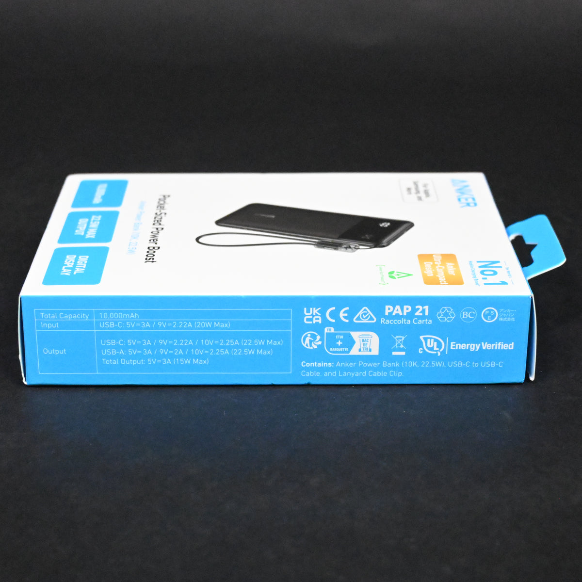 Anker 10000mAh 22.5W Power Bank - Black