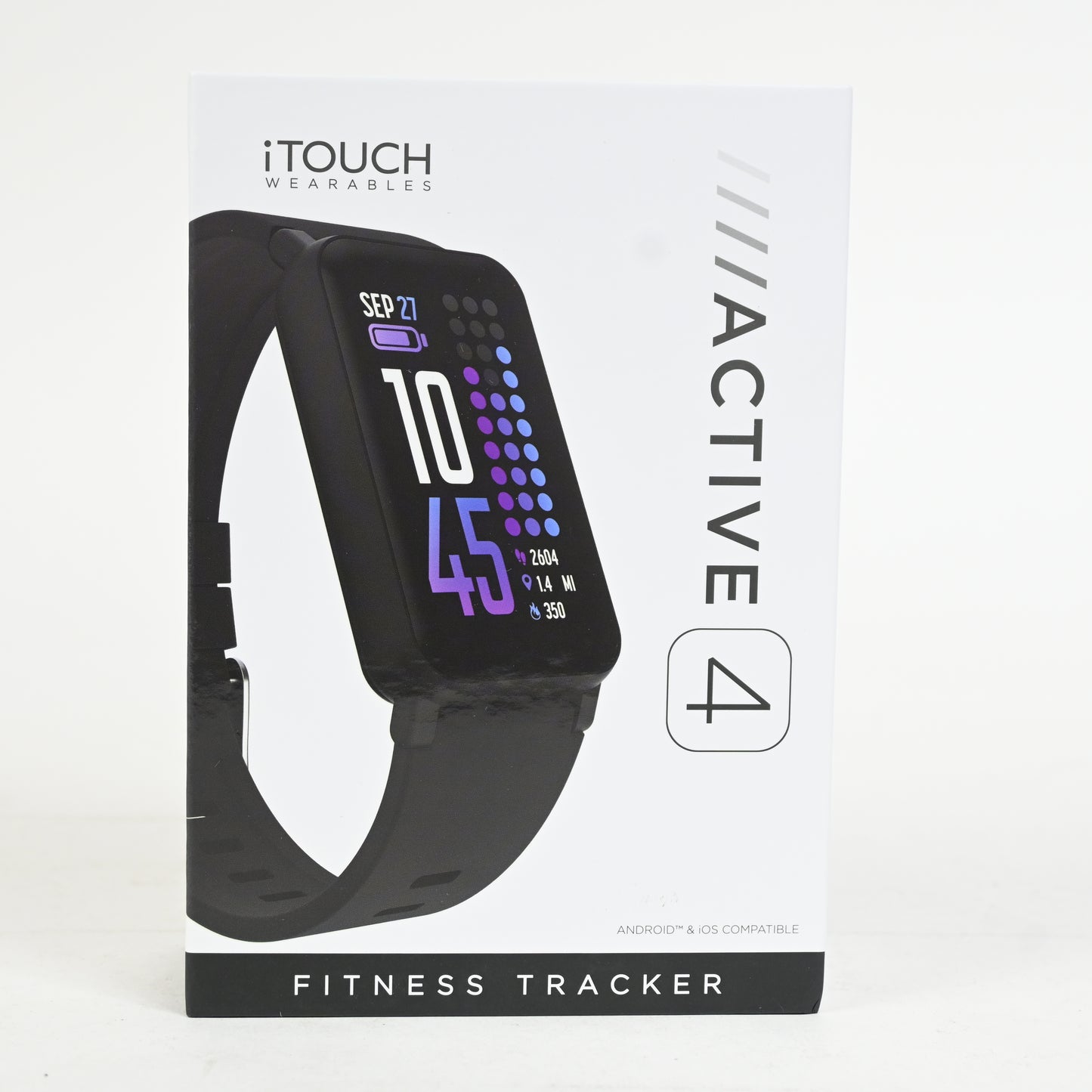iTouch Active 4 Smart Watch Fitness Tracker - Black