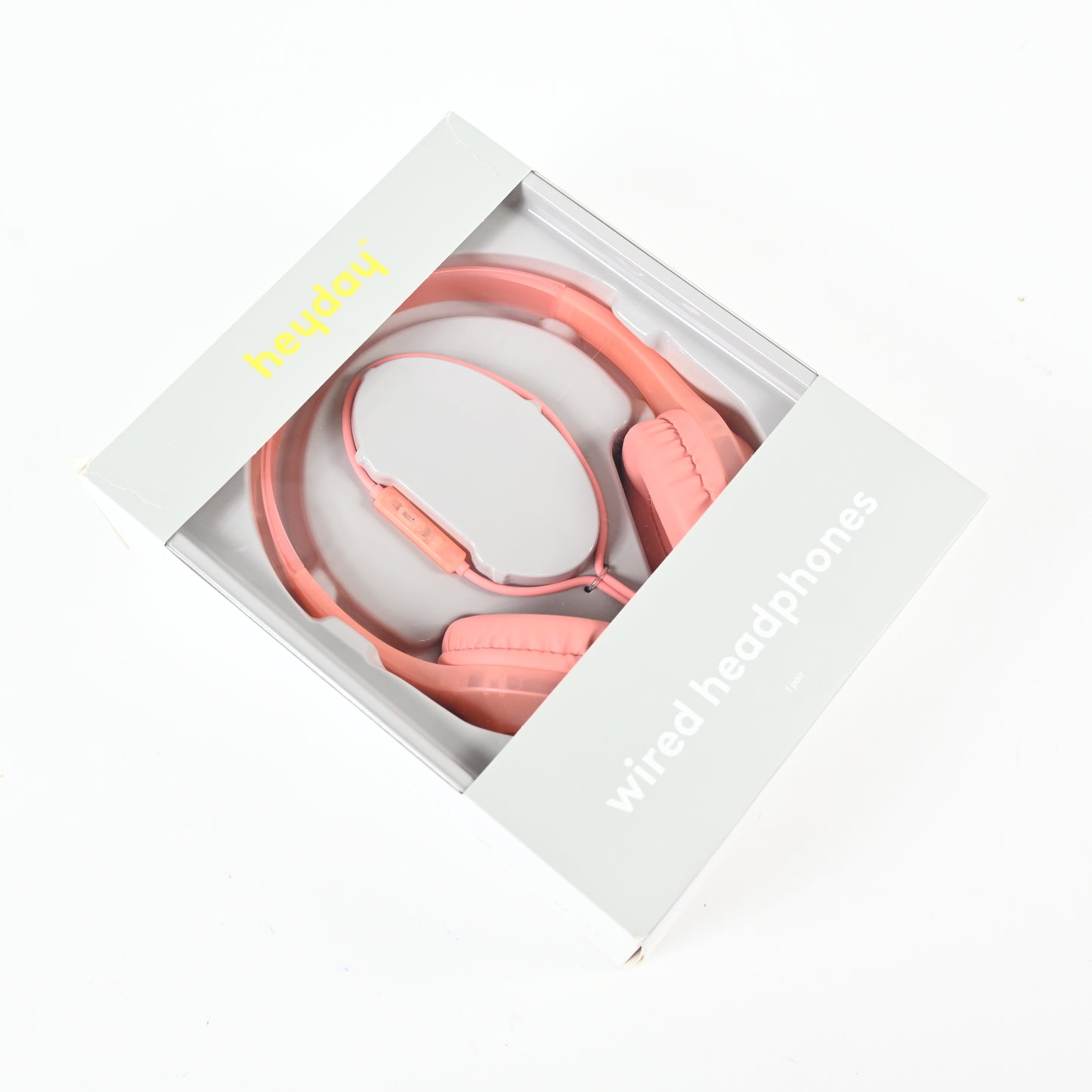 Heyday Wired Headphones - Peach Audio Headset - Open Box
