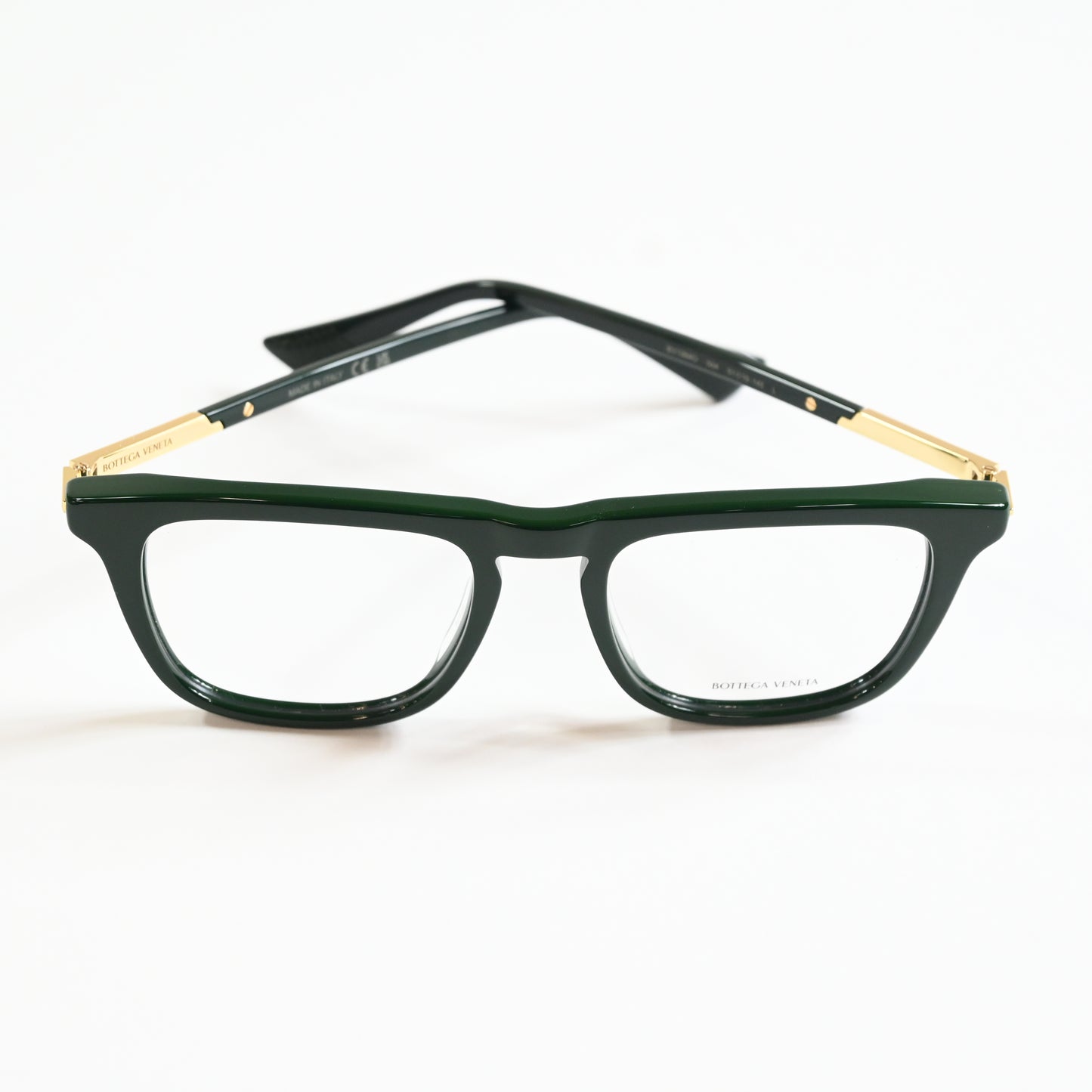 Bottega BV1264O 004 Mens Authentic Eyeglasses Green/Gold, 51mm - New