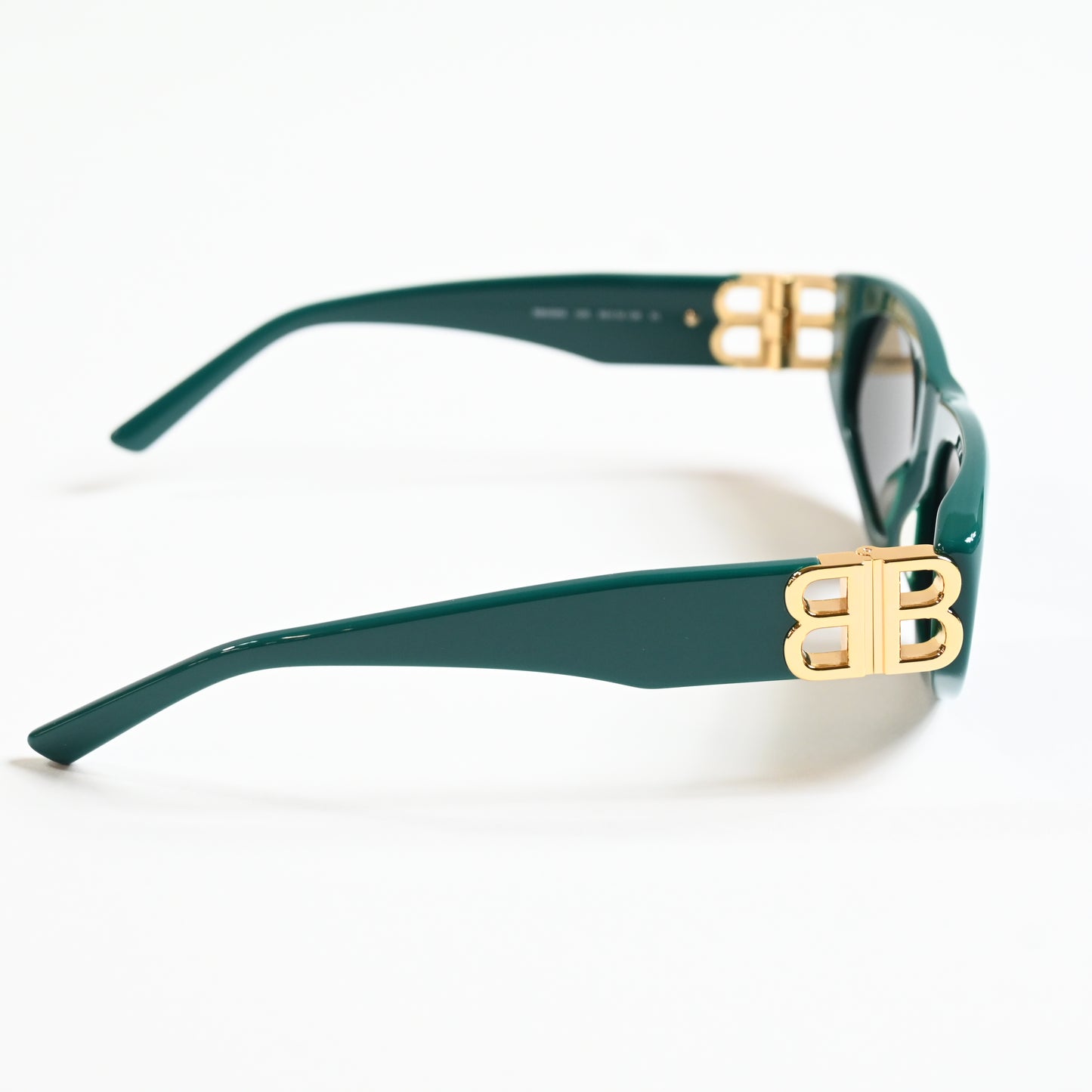 Balenciaga BB0095S 005 Womens Authentic Sunglasses Green/Gold, 53mm - New
