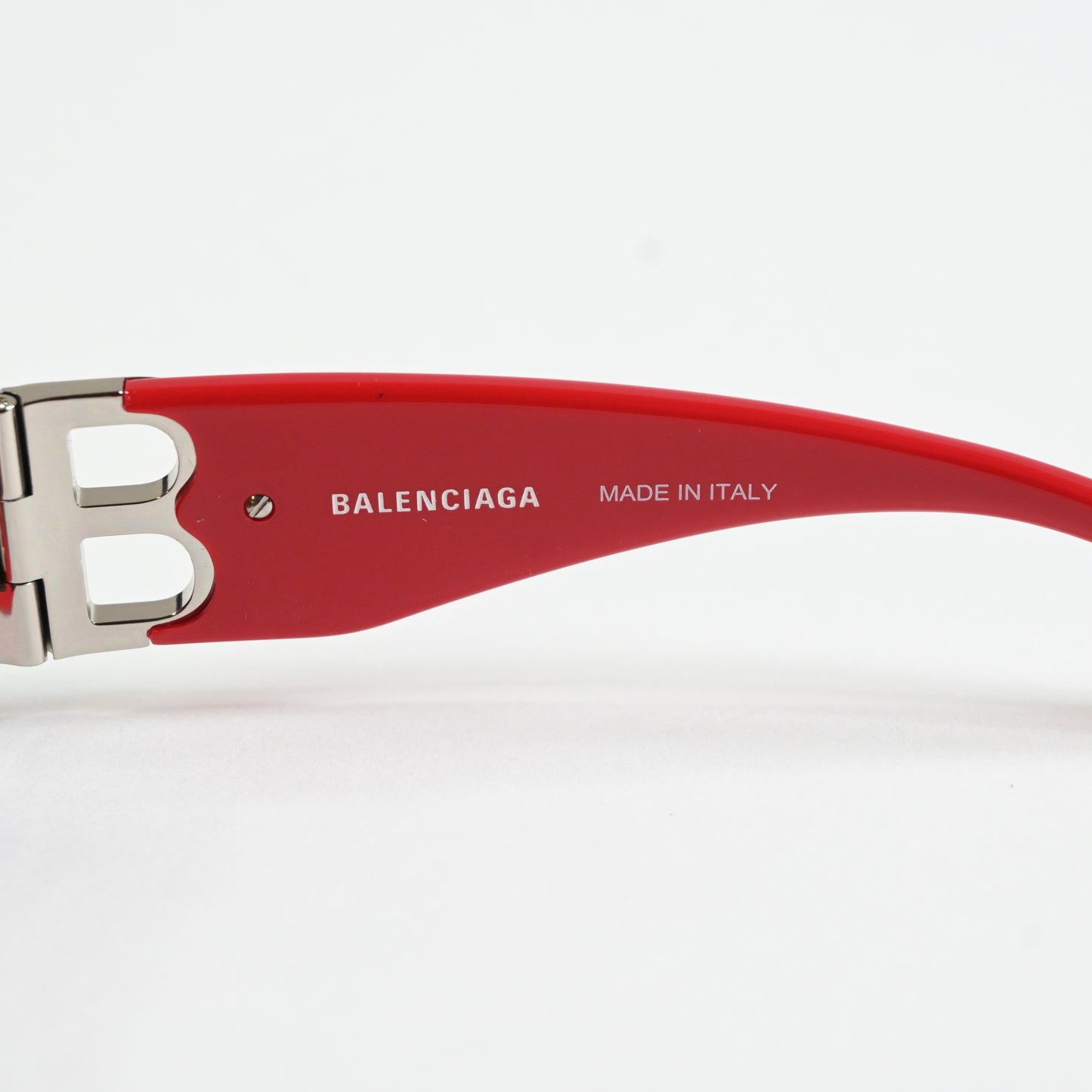 Balenciaga BB0096S 015 Womens Authentic Sunglasses Red/Silver, 51mm - New