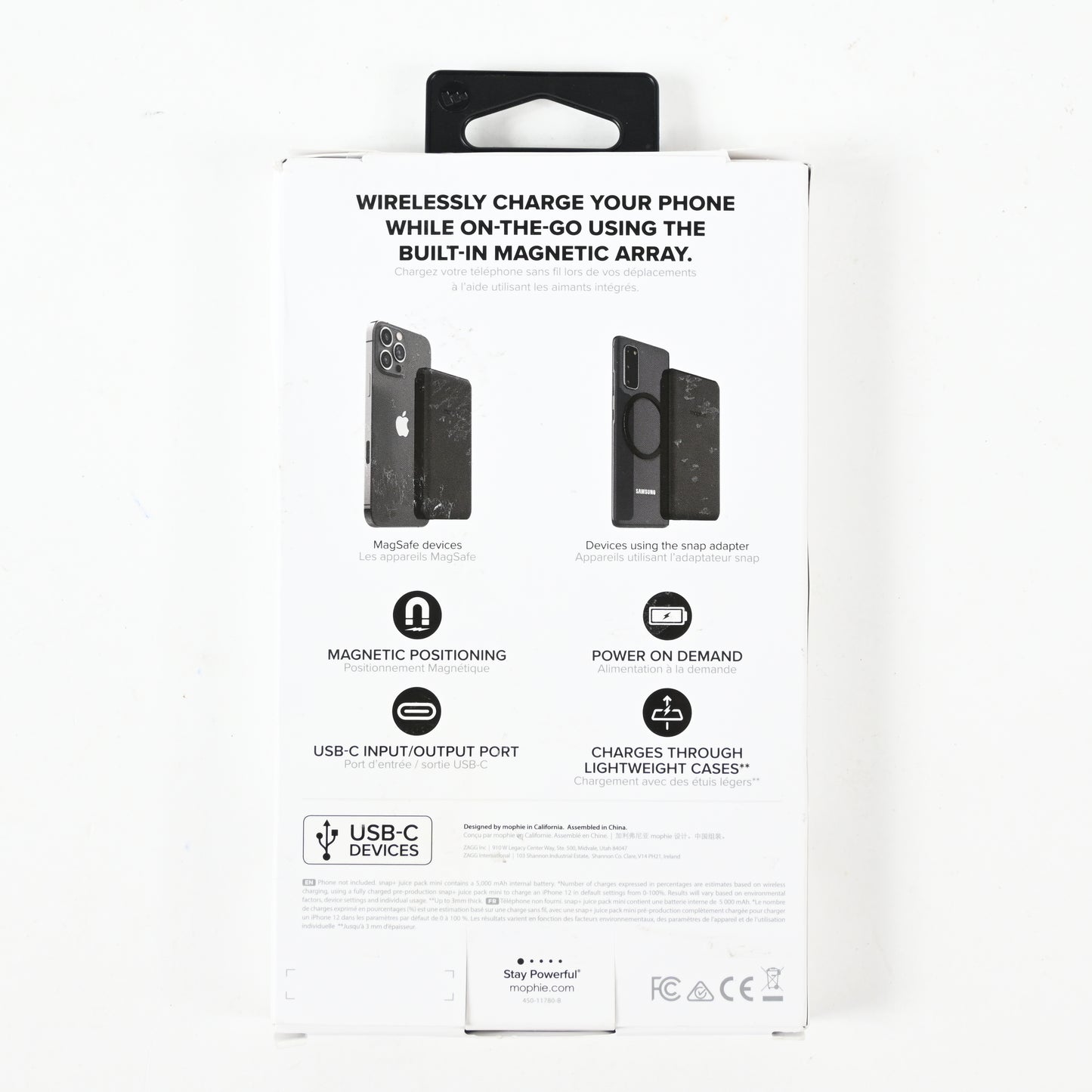 Mophie Snap+ Juice Pack Mini w/Wallet - Apple, Samsung, Google