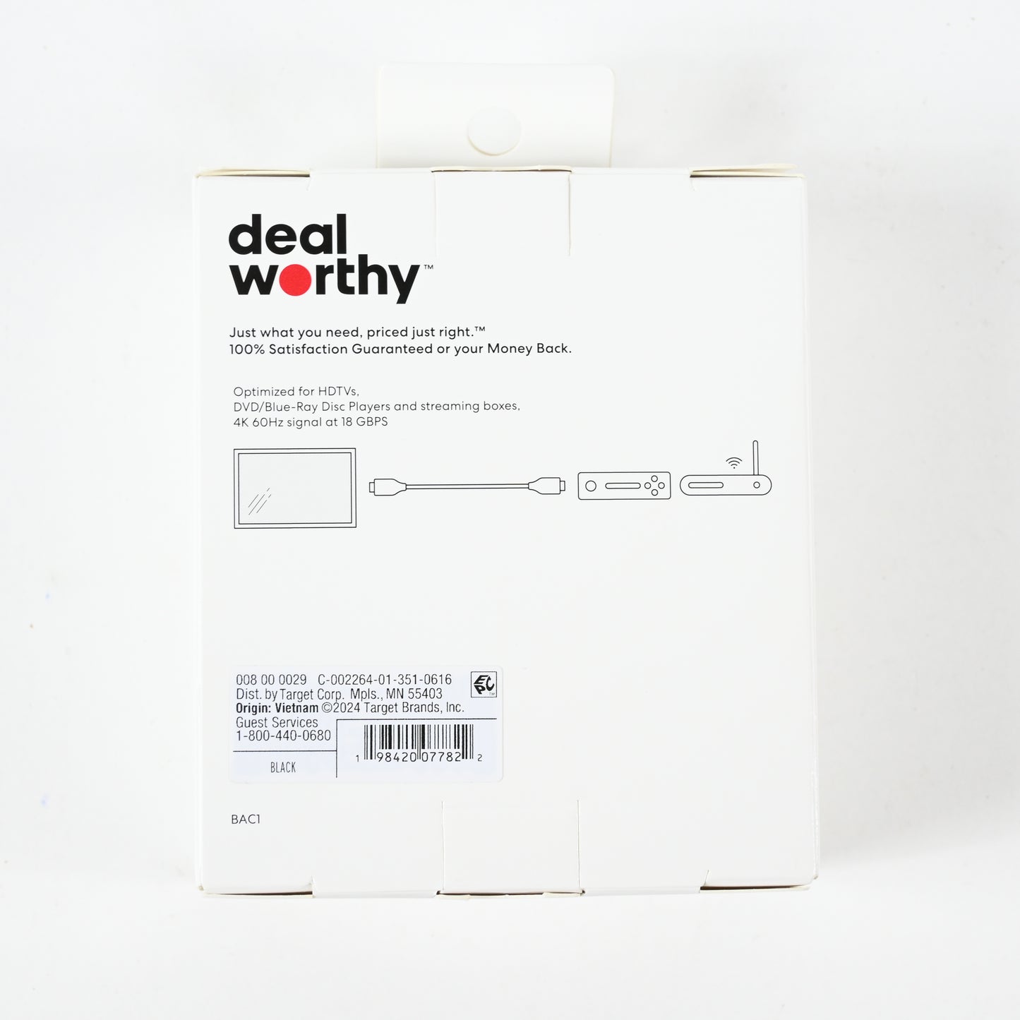 Dealworthy HDMI High Speed Cable with Ethernet 10' Cable - Black