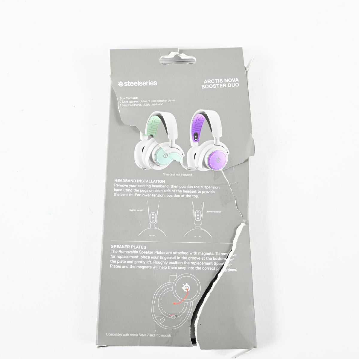 SteelSeries Arcits Nova Booster Duo - Headbands and Plates - Mint + Lilac