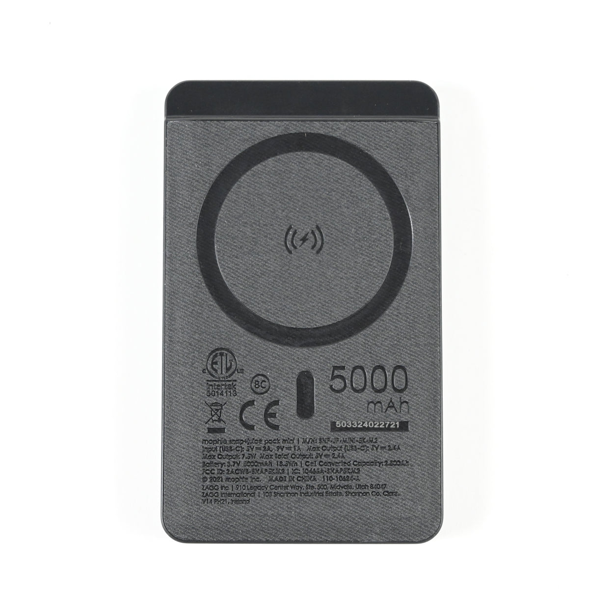 Mophie Snap+ Juice Pack Mini - Magnetic Charger with 5000 mAh - Black