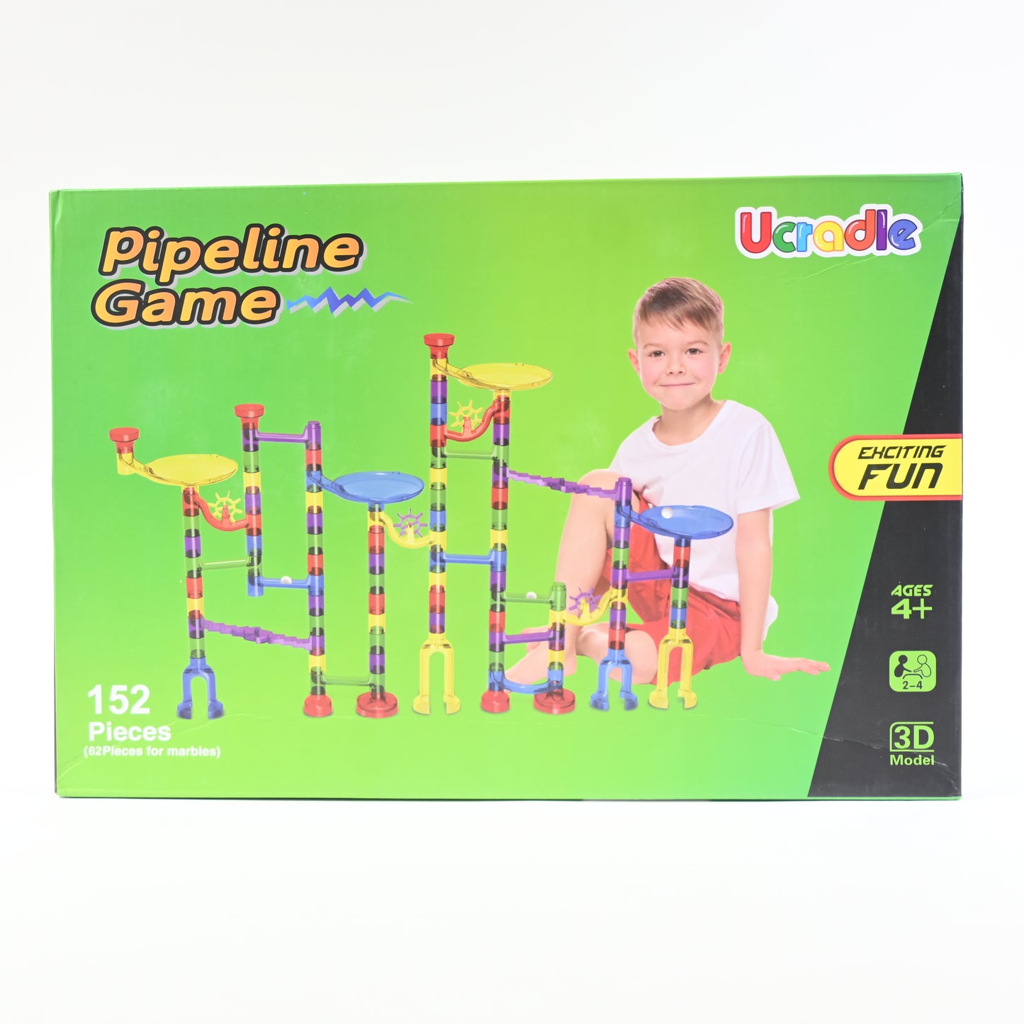 Ucradle Marble Run Pipeline Game STEM Building Toy Kids Toy - New