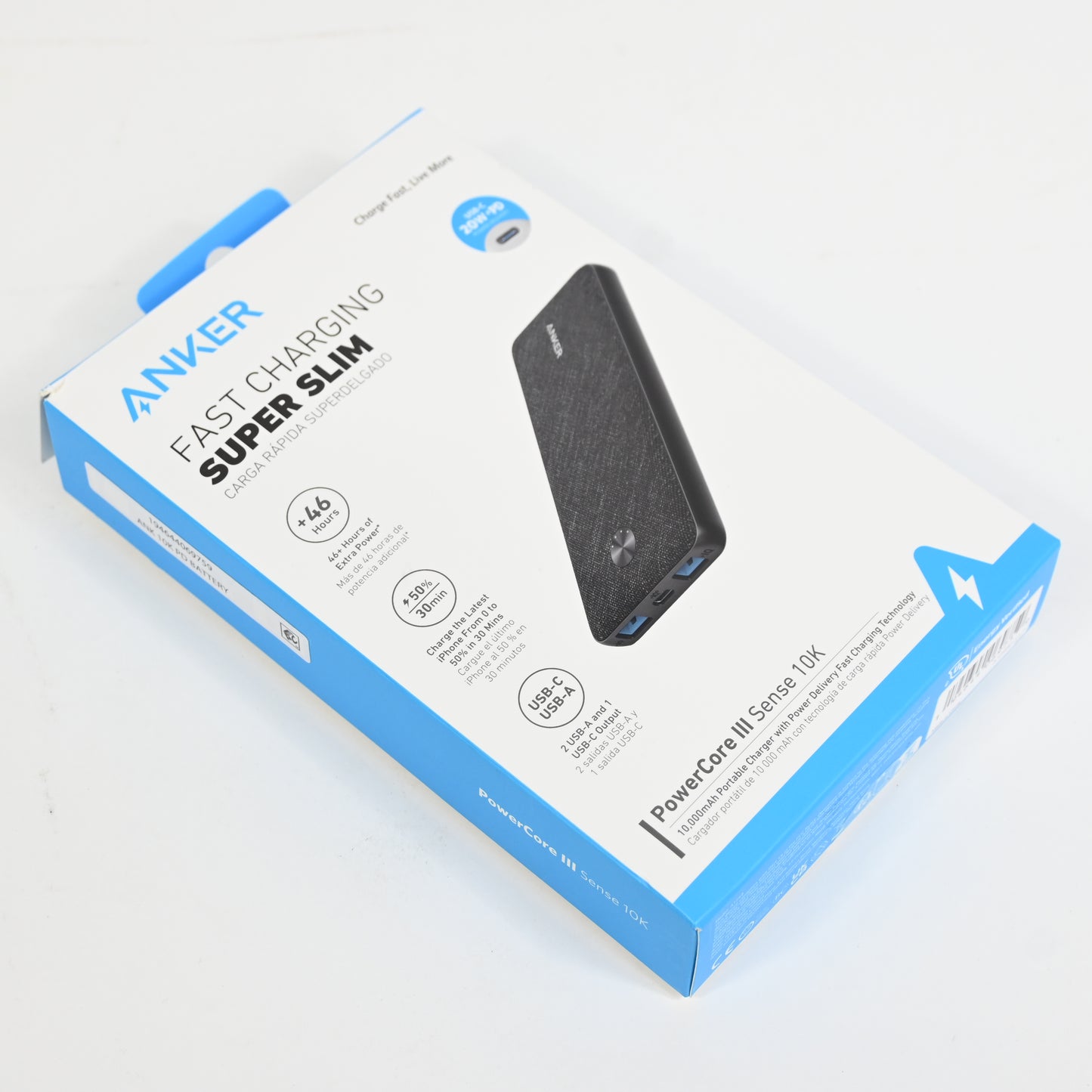 Anker PowerCore III Sense 10000mAh 20W USB-C Bank Black A1248H11-1 - Grade B