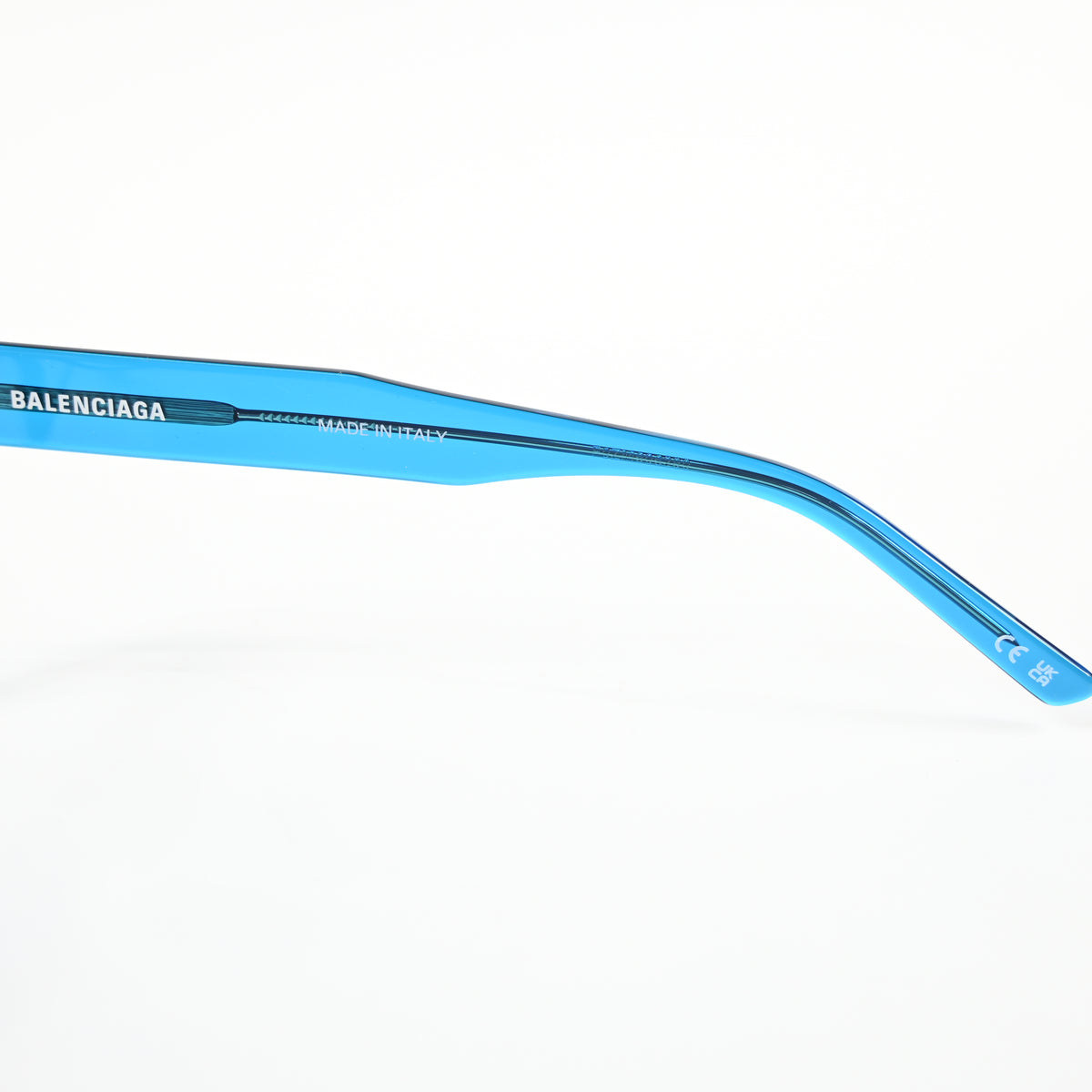 Balenciaga BB0308O 004 Mens Authentic Eyeglasses Clear Blue, 54mm - New