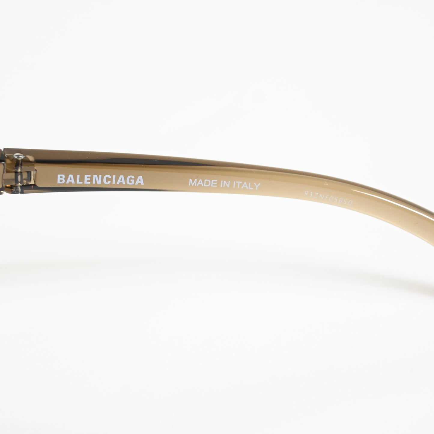 Balenciaga BB0289S 003 Unisex Authentic Sunglasses Clear Brown/Gold, 71mm - New