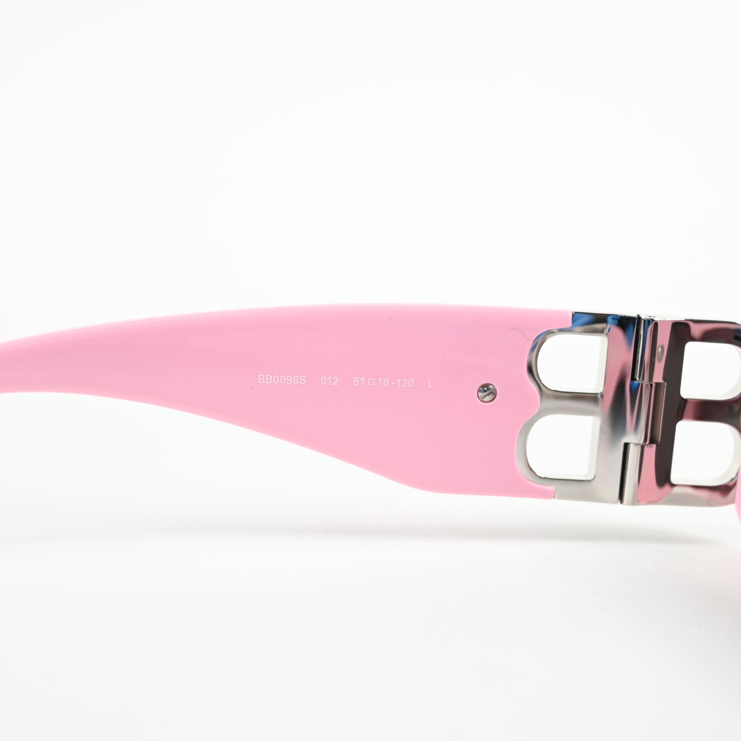 Balenciaga BB0096S 012 Womens Authentic Sunglasses Pink/Silver, 51mm - New