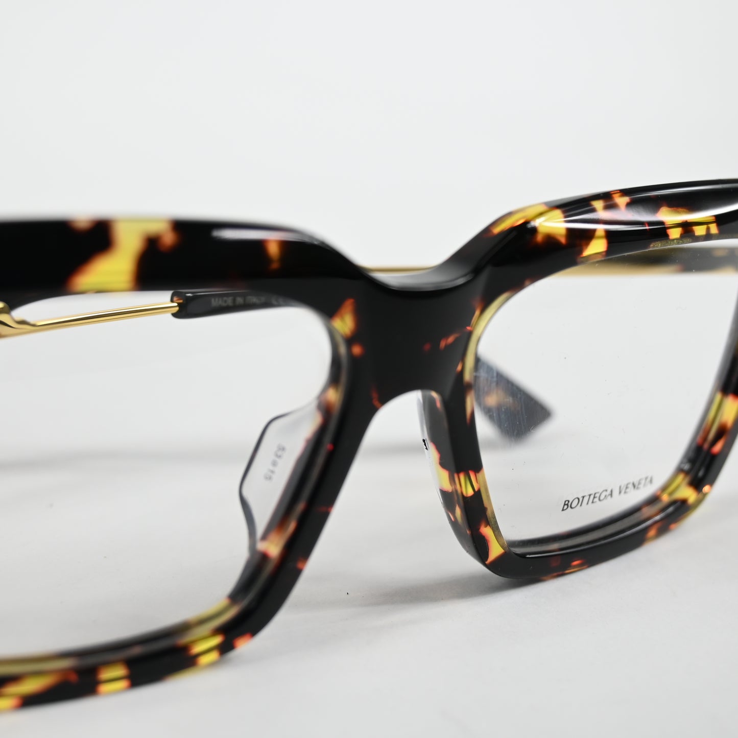 Bottega BV1243O 002 Womens Authentic Eyeglasses Black/Gold, 53mm - New