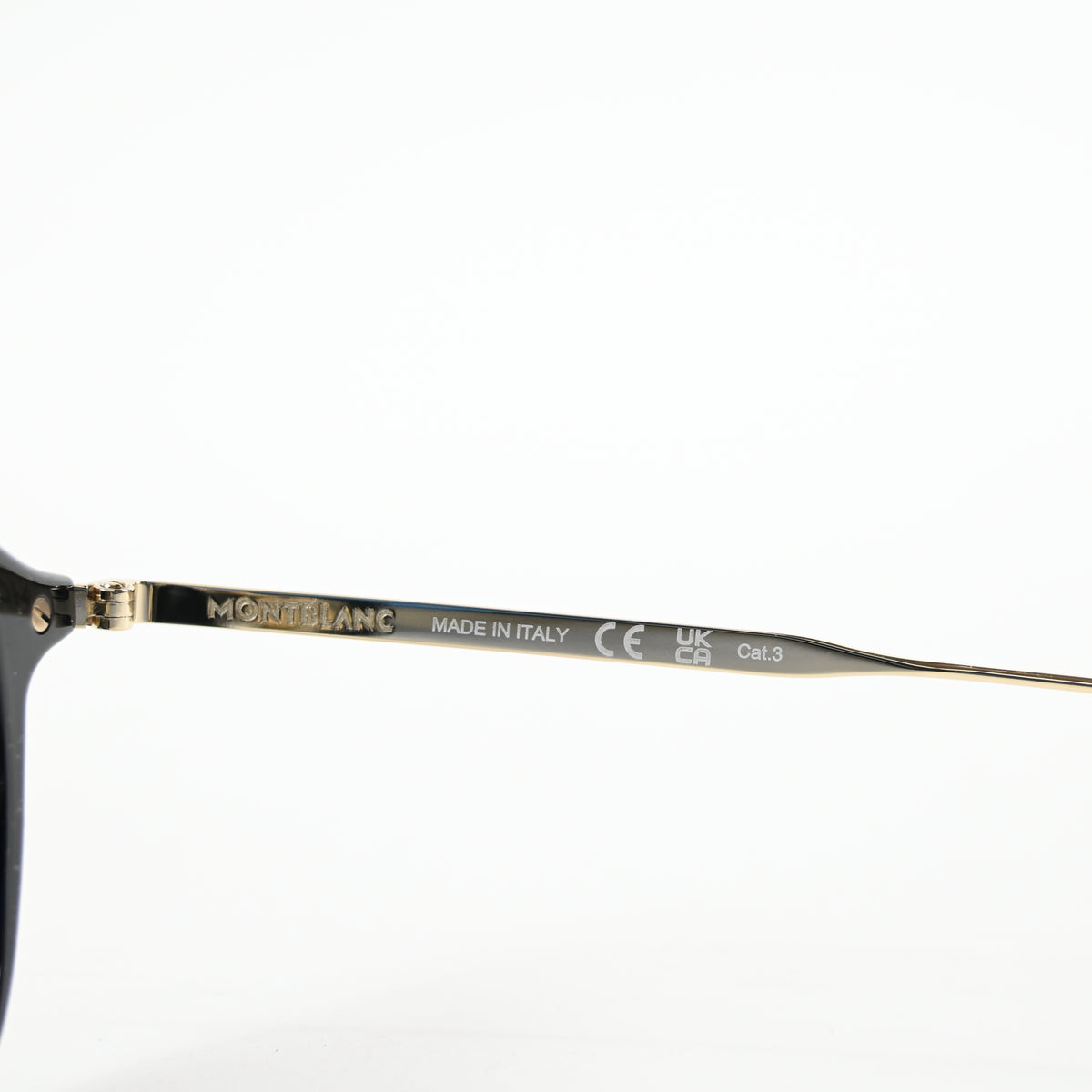 Montblanc MB0331S 001 Mens Authentic Sunglasses Black/Gold, 54mm - New