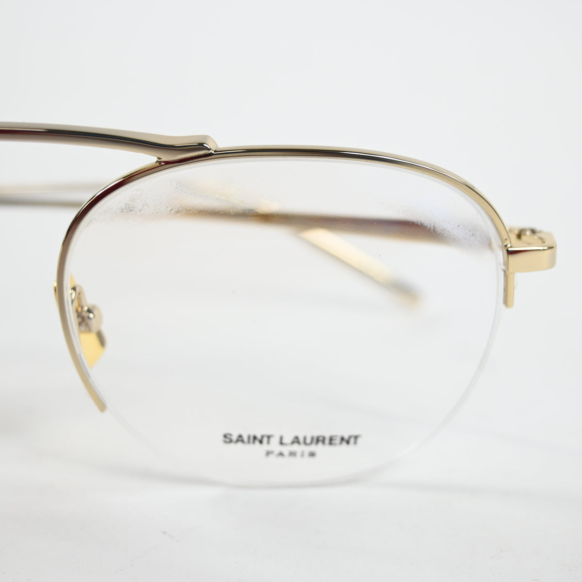 Yves Saint Laurent SL-576O 002 Unisex Authentic Eyeglasses Gold, 51mm - New