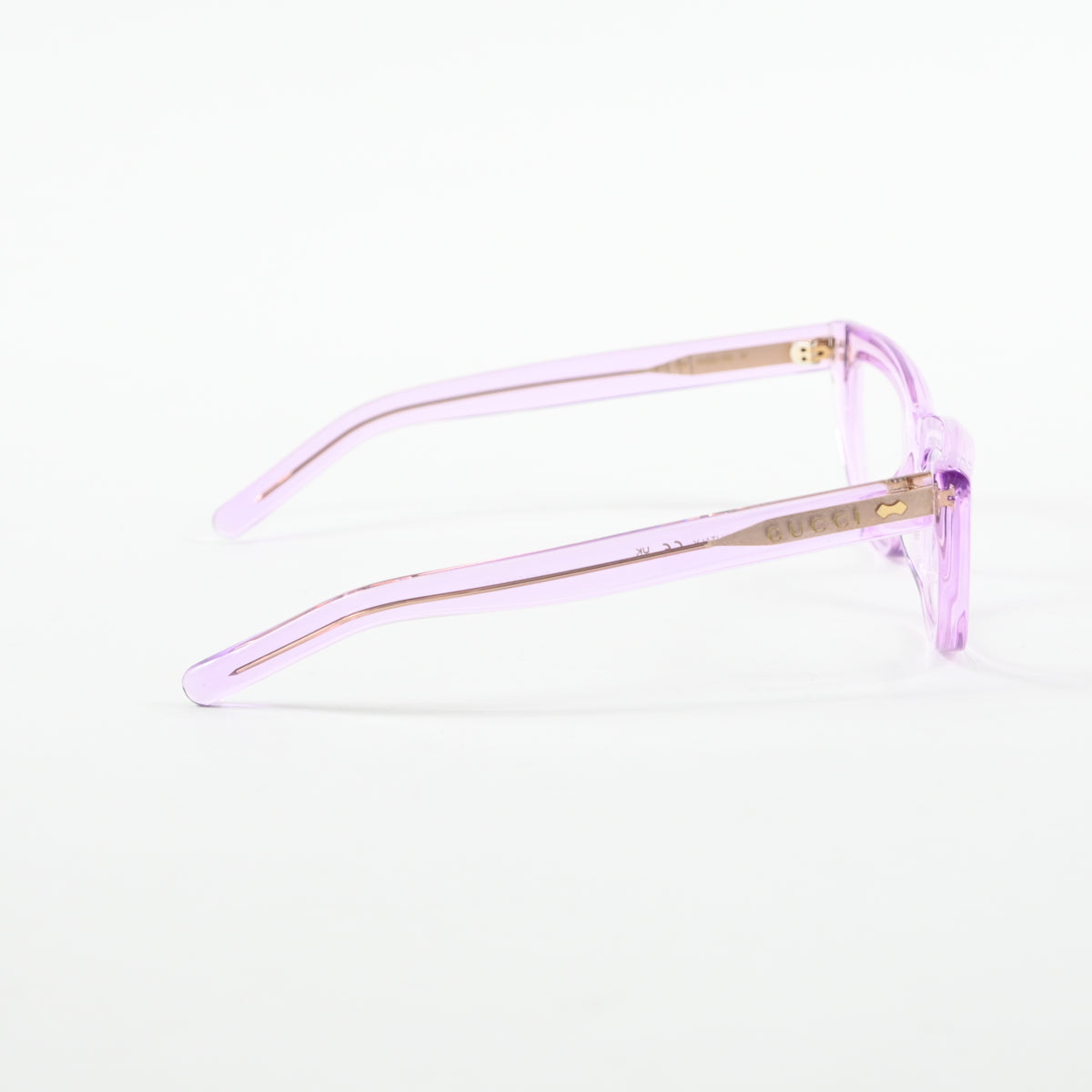 Gucci GG1521O 004 Womens Authentic Eyeglasses Clear Violet, 51mm - New