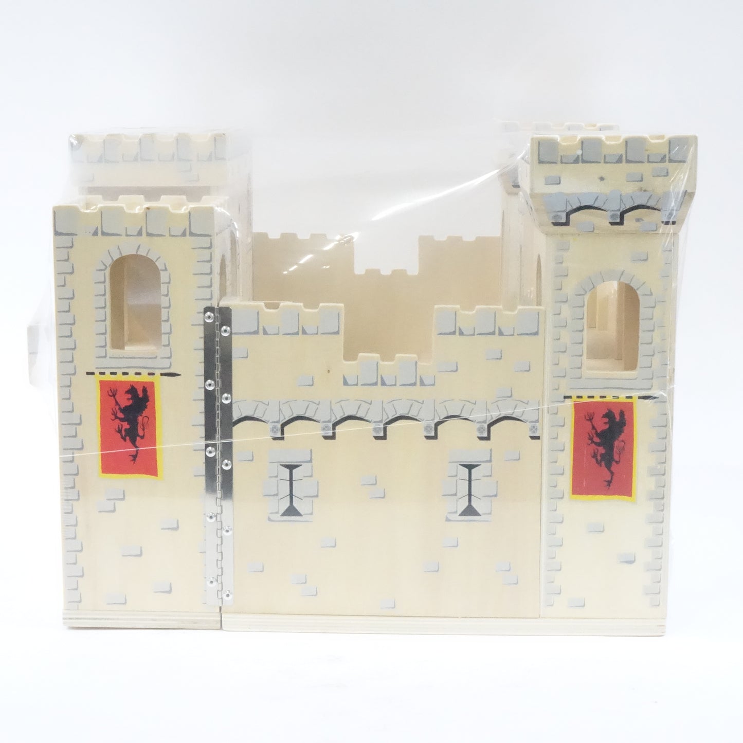 Melissa & Doug Deluxe Folding Medieval Wooden Castle- Hinged for Compact Storage