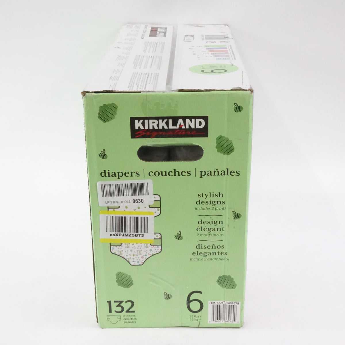 Kirkland Signature Diapers, Size 6 (132 Count) - Open Box