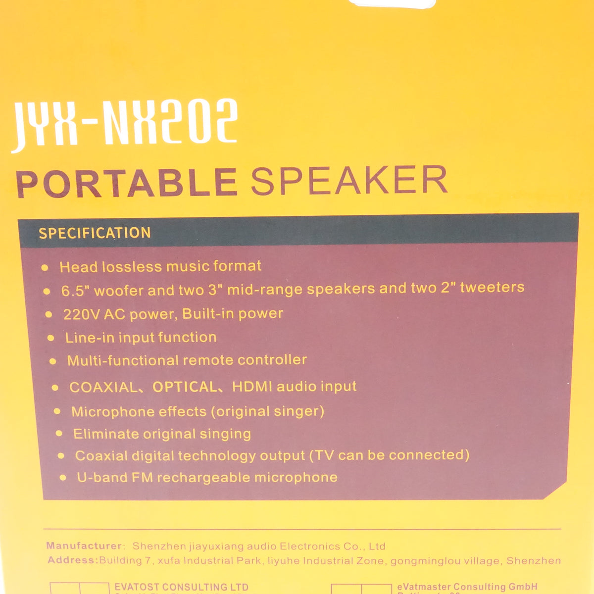 JYX Karaoke Machine (Model NX202) Karaoke Machine with 2 Wireless Microphones