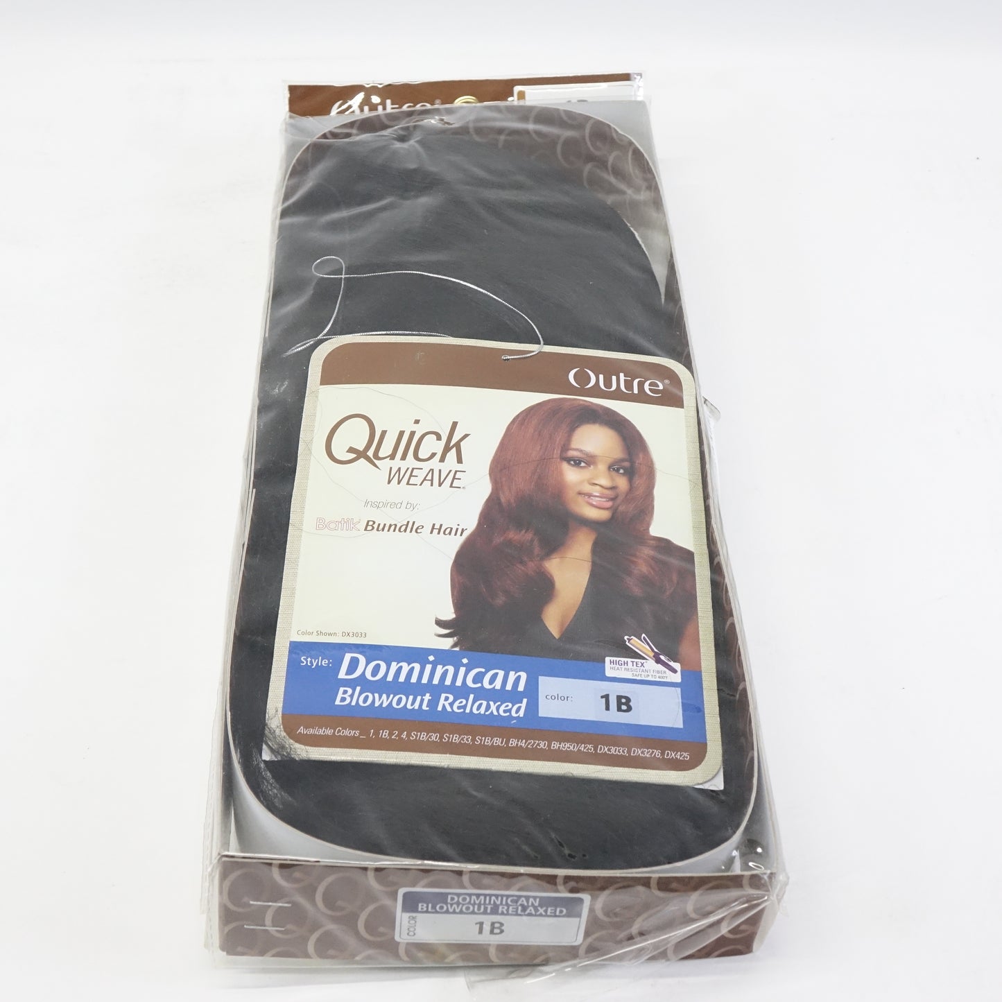 Outre Quick Weave Synthetic Half Wig Batik Bundle Dominican Blowout Relaxed (1B)