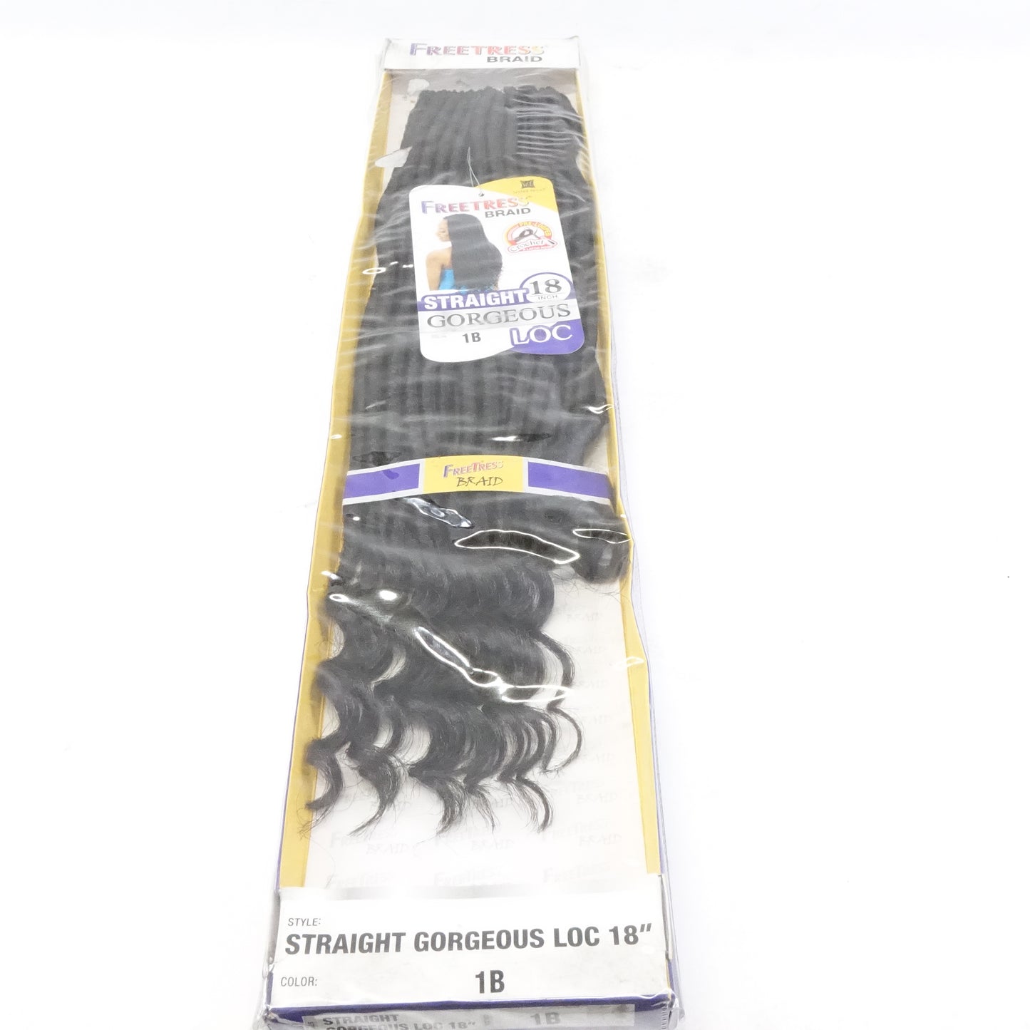 Freetress Synthetic Pre-Looped Braids GODDESS LOC 18" 1B Off Black - New