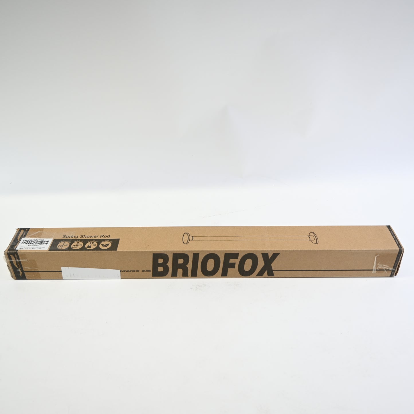 BRIOFOX Industrial Shower Curtain Rod Non-Slip 27-43"- Matte Bronze - Open Box