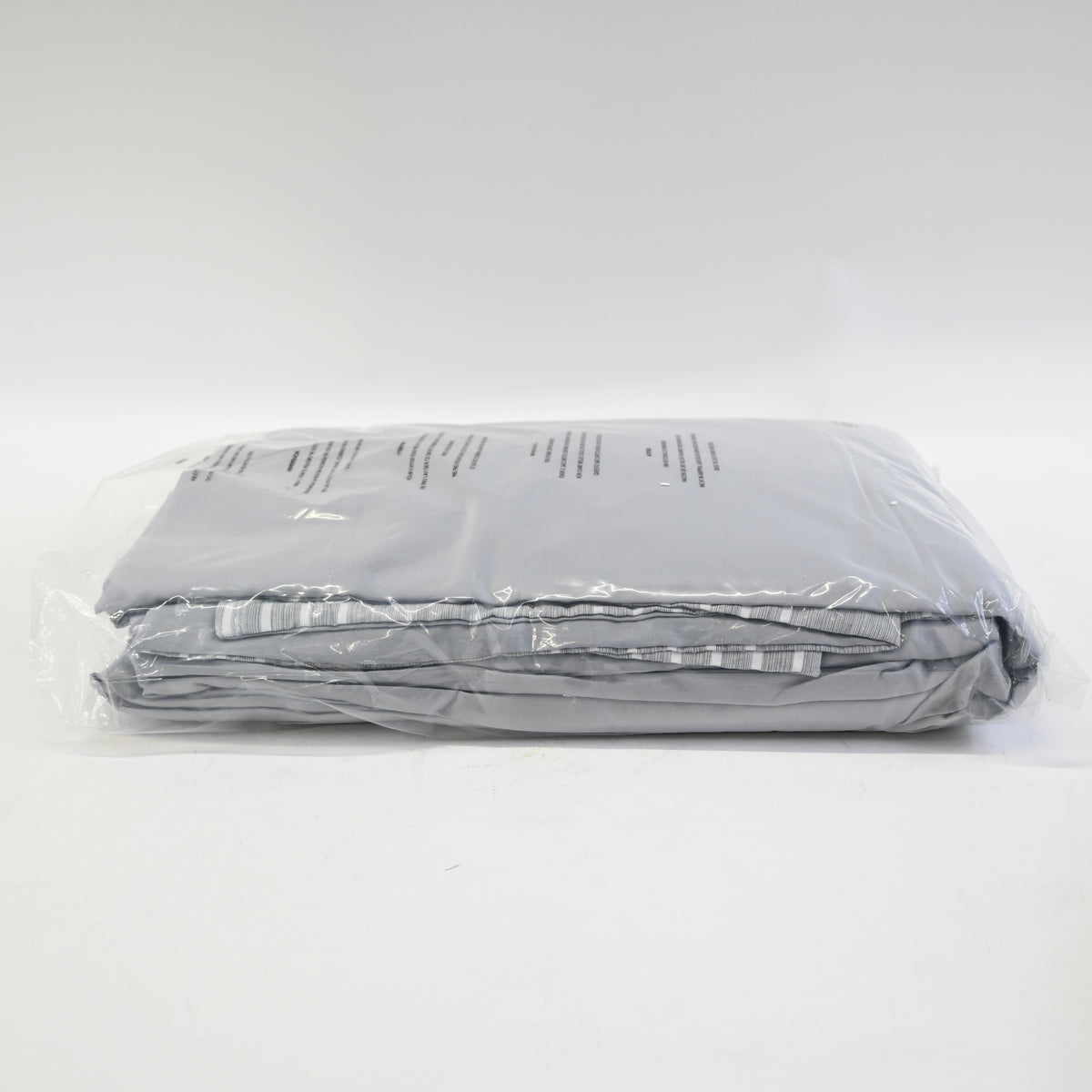 King Size Comforter Set- 8 Pieces Stripes Seersucker Bedding Set-Grey 102x90"