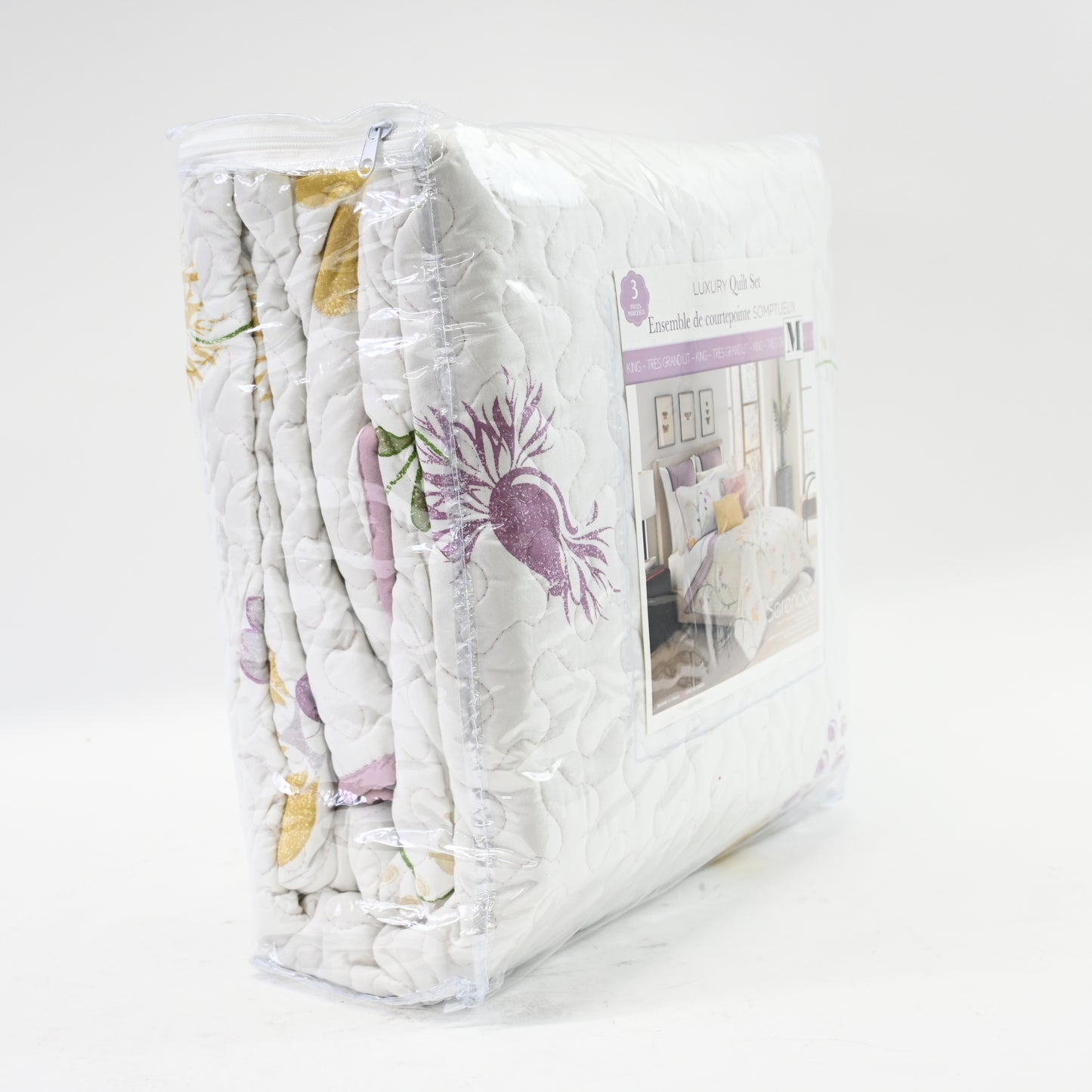 Safdie & Co. 60115.3K.15 Serenade Collection Quilt 3PC Set King, Multicolor