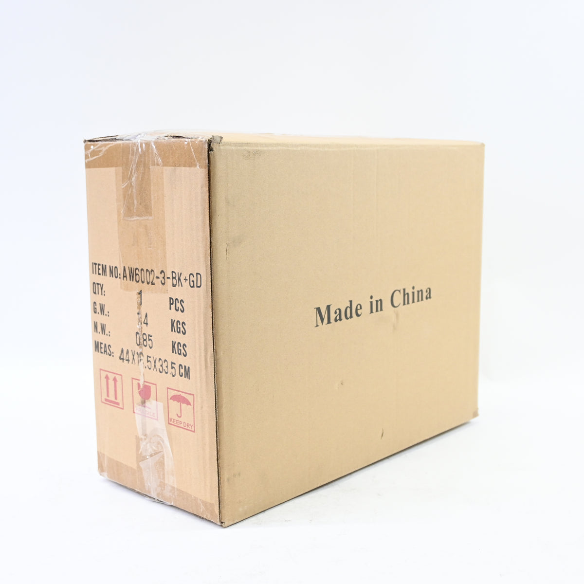 Bathroom Vanity 3 Light Milky White Frosted Glass Shade, Black & Gold - Open Box