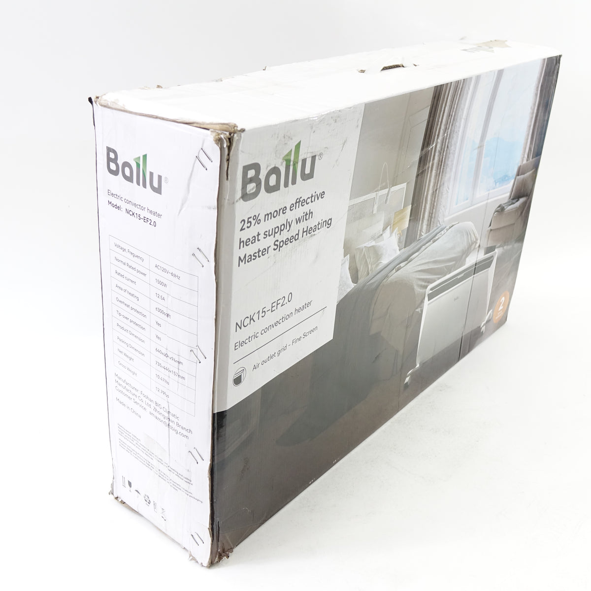 Ballu Convection Panel Heater, 1500W With Adjustable Thermostat