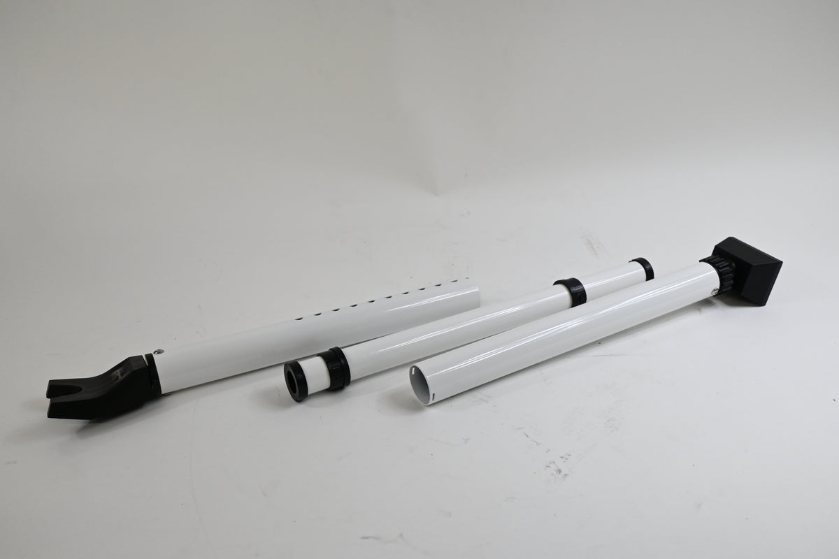 HoneSecur 2-in-1 Door Security Bar & Sliding Patio Door Stopper White