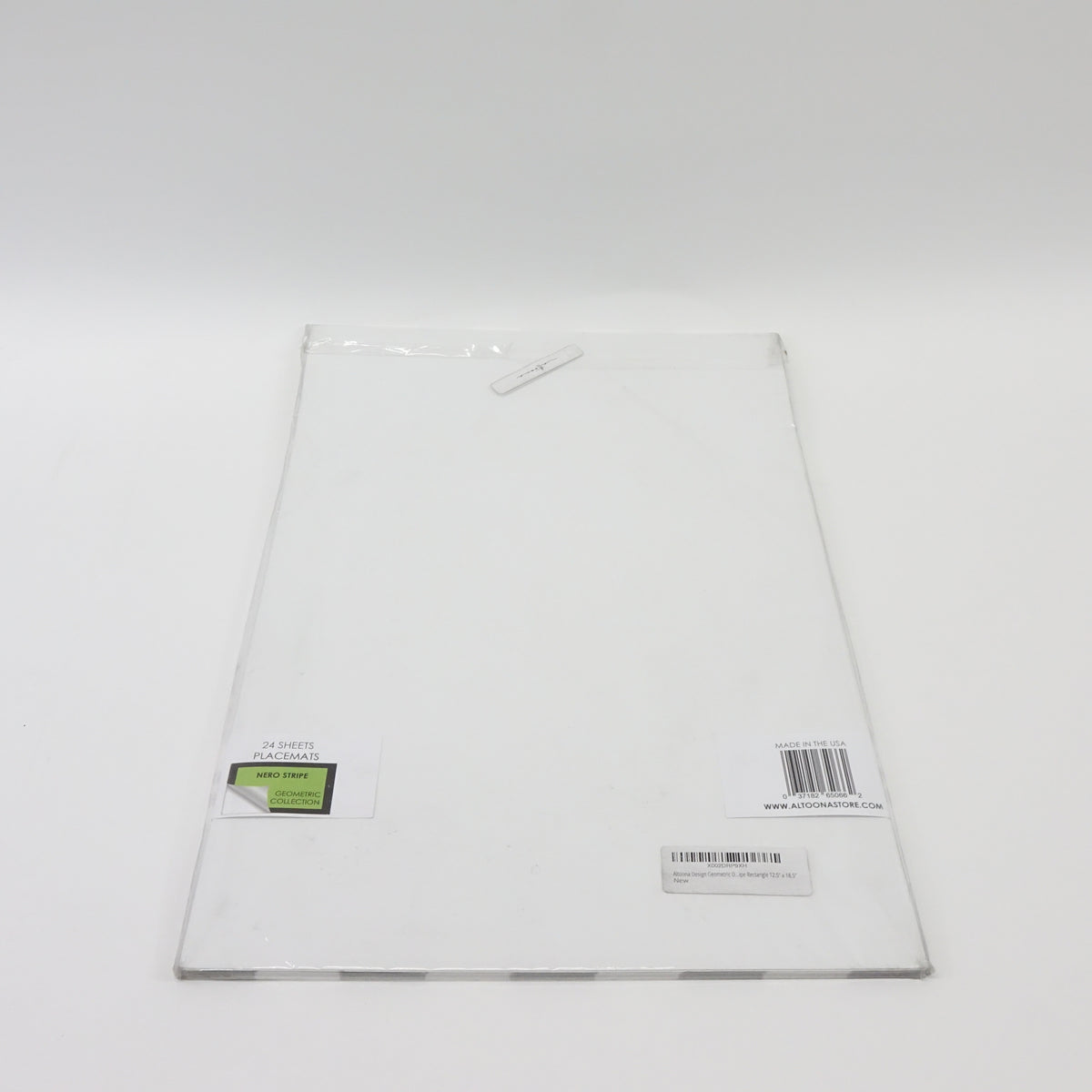 Paper Placemats Black and White Stripe Rectangle 12.5" x 18.5"- 24 pack