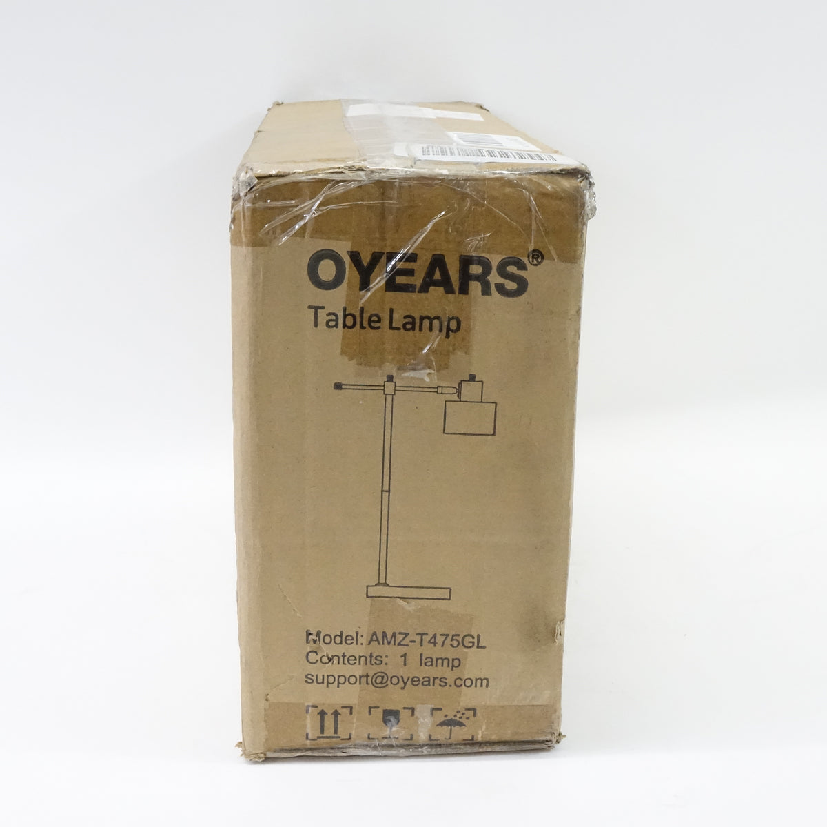 OYEARS 22.2" Industrial LED Metal Table Lamp Light Gold & Matte Black - Open Box
