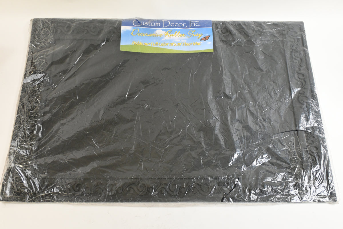 Custom Decor Heavy Duty 24 x 36" Rubber Door Mat/Tray - Open Box