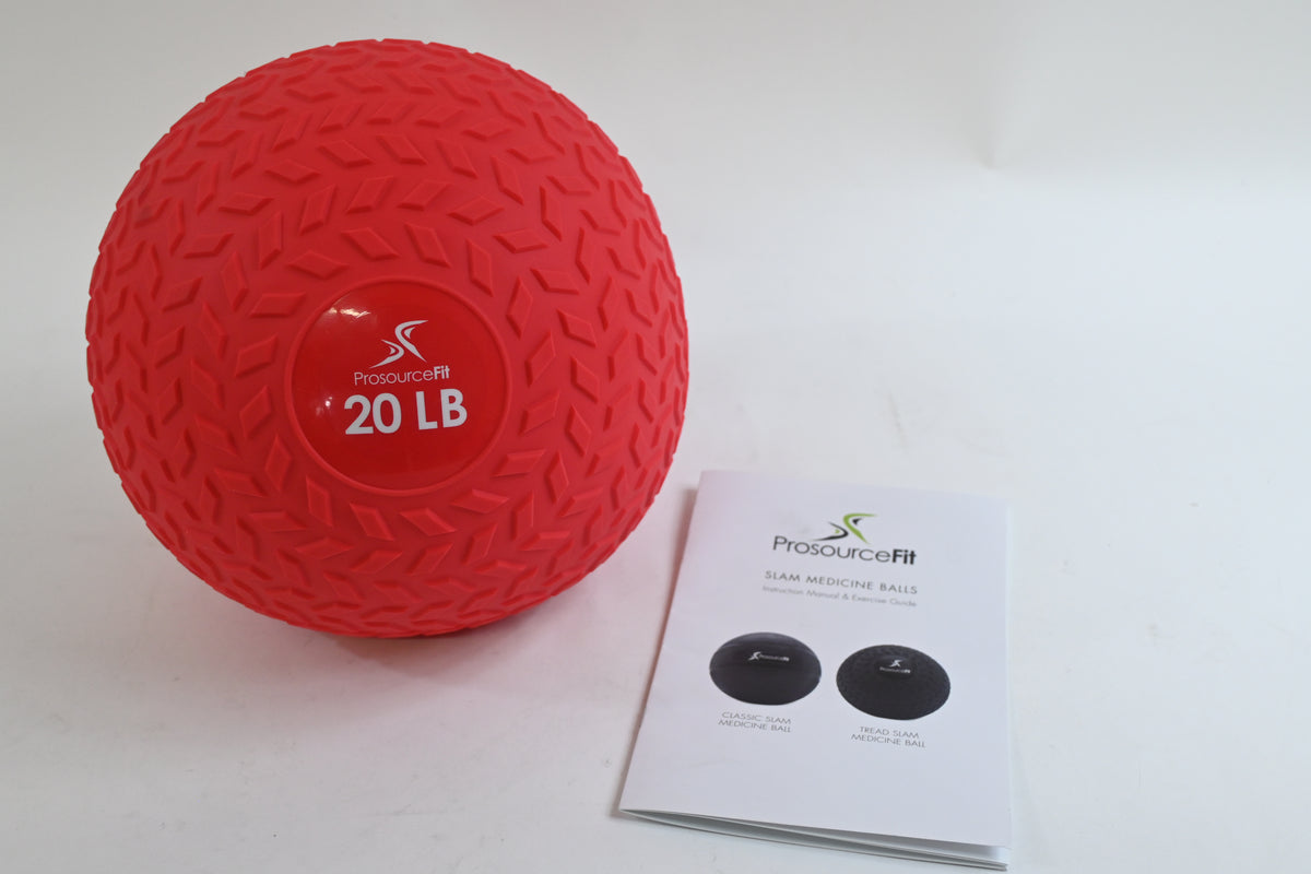 ProsourceFit Slam Medicine 20lb Dead Weight Strength Training Ball