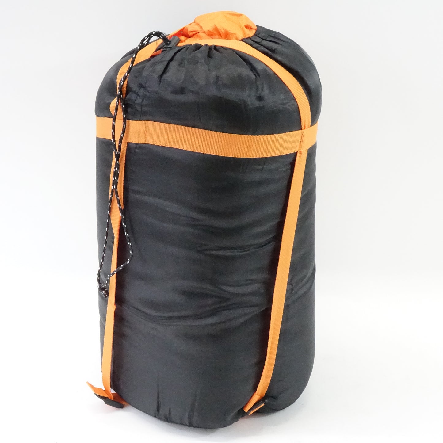 HiHiker Camping Sleeping Bag + Travel Pillow w/Compact Compression Sack (Orange)