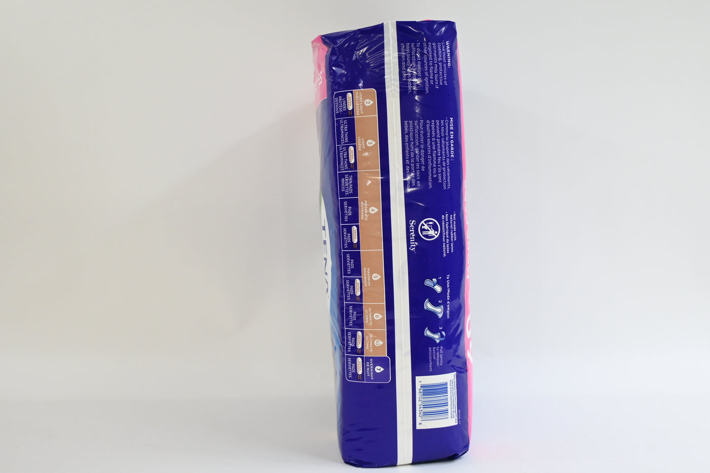 Tena Incontinence Pads, Overnight Absorbency, Sensitive Care, 45ea