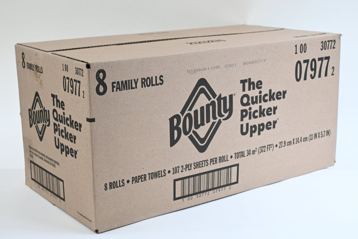 Bounty Quick Size Paper Towels, White, 8 Family Rolls