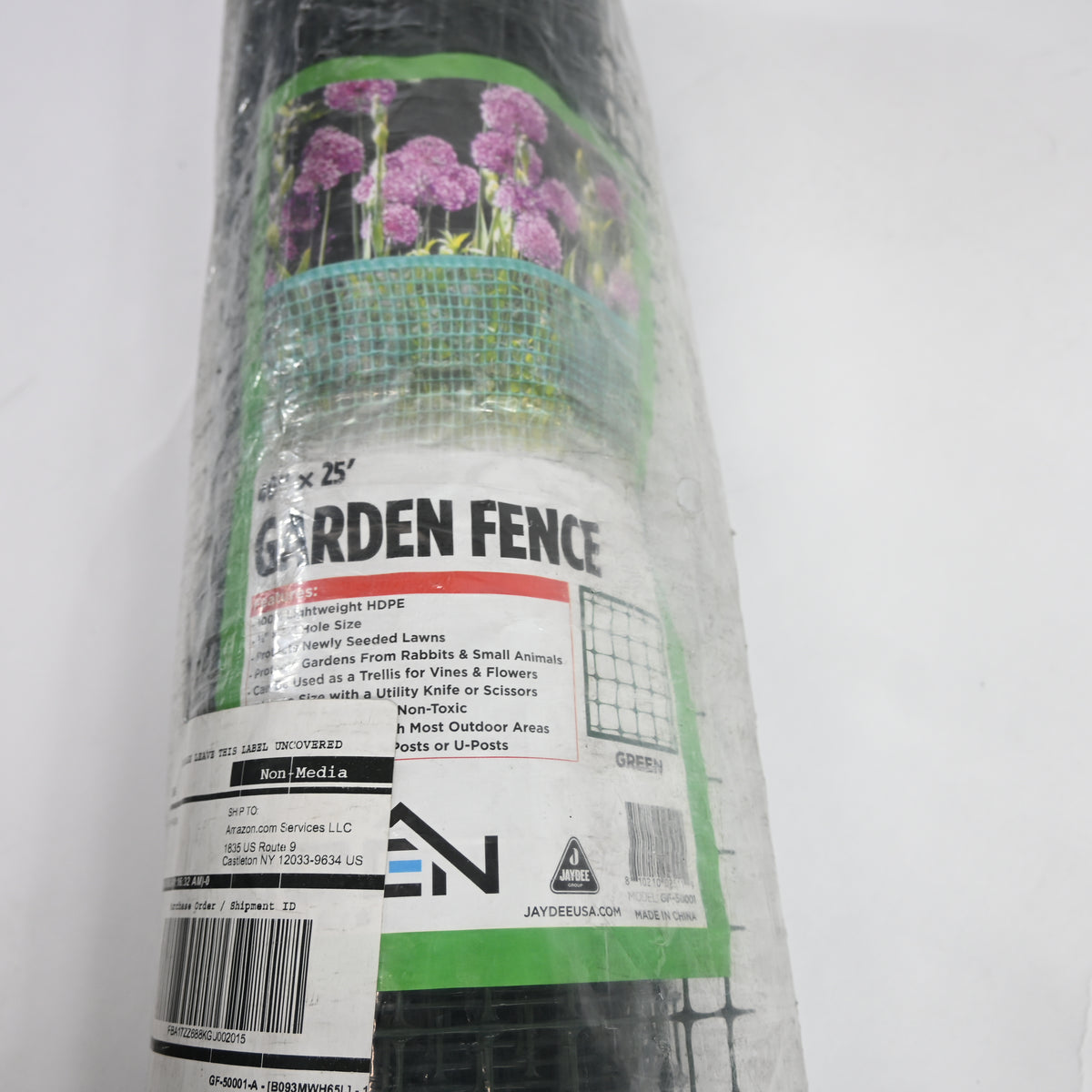 Boen Garden Fence 40" x 25' Plastic Netting Barrier, Green - Open Box