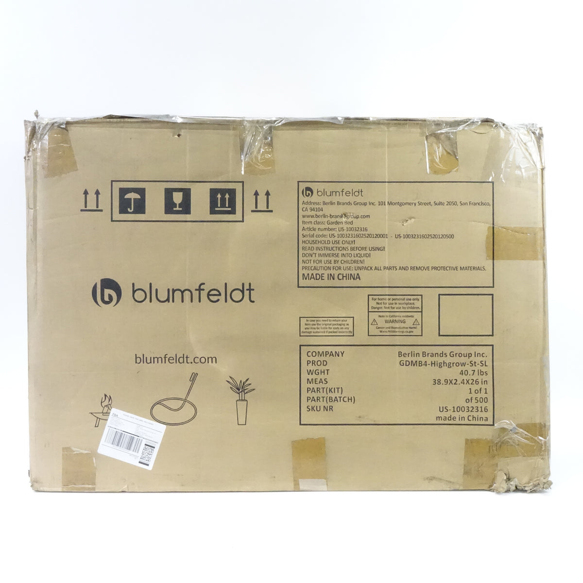 Blumfeldt 970L Raised Garden Bed Planter Box 180x90x60cm