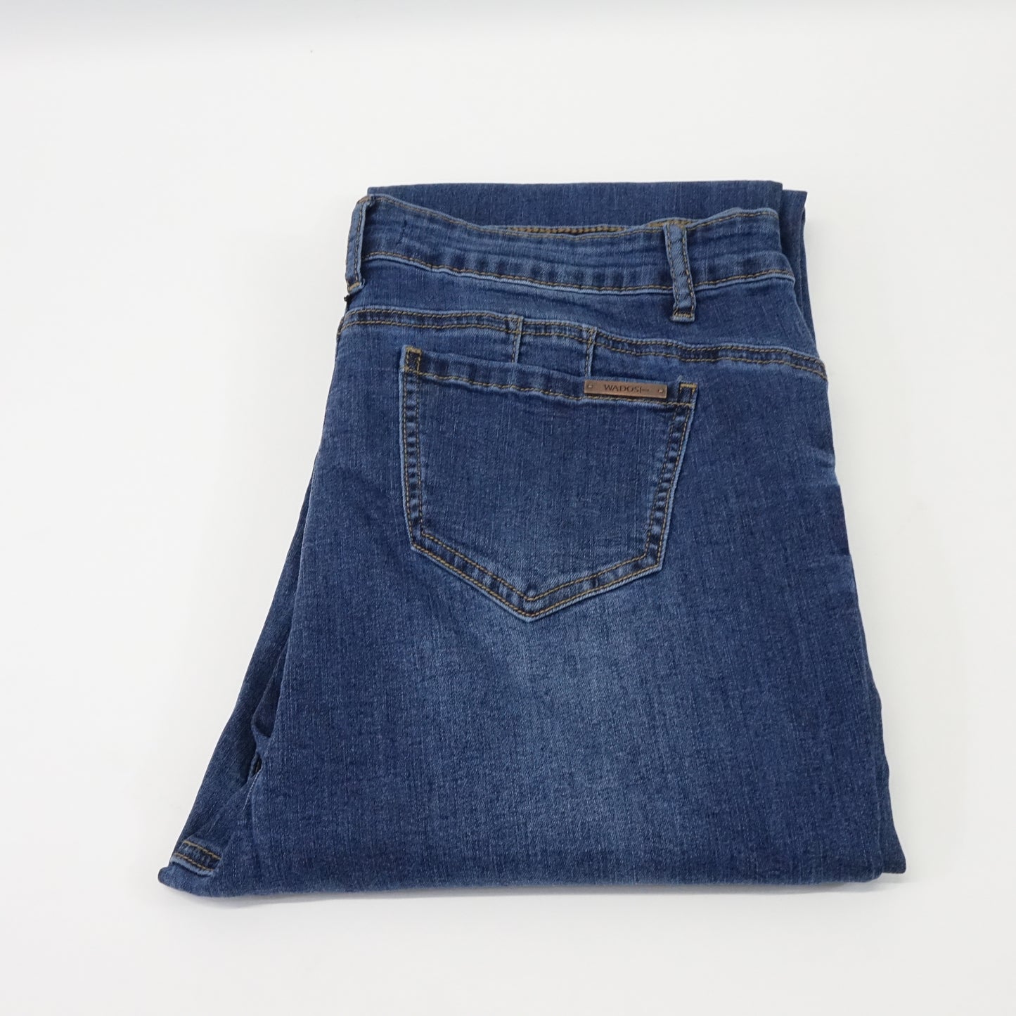 High Rise Straight Leg Jeans for Women- Tummy Control Jeans - Indigo- 48/15