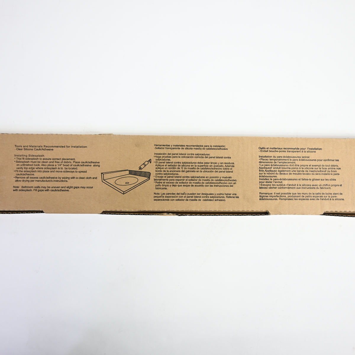 Design House Universal Marble Side Splash, 21.5", Solid White, 550905 - Open Box