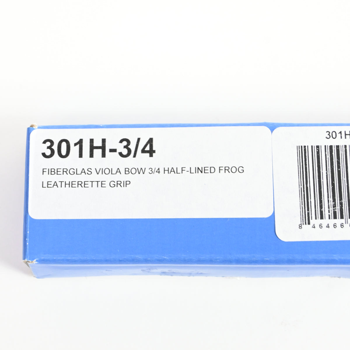 Viola Bow Fiberglass Half-Lined Frog Leatherette Grip - 3/4 - New