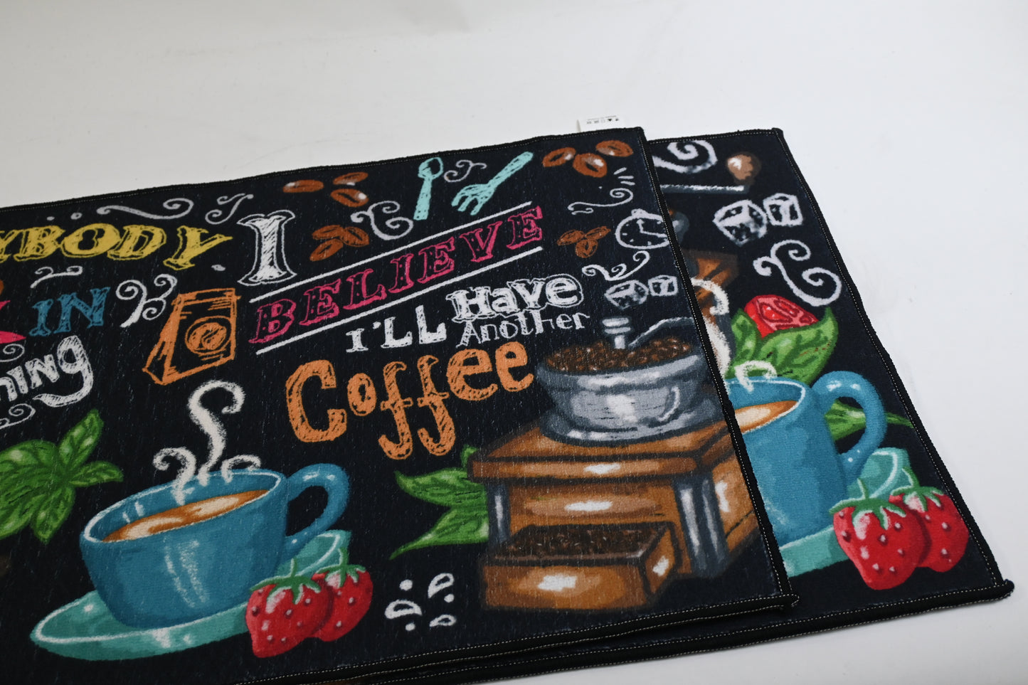 UpNUpCo Artistic and Colorful Kitchen Mats for Floor Non Slip -2 Pieces