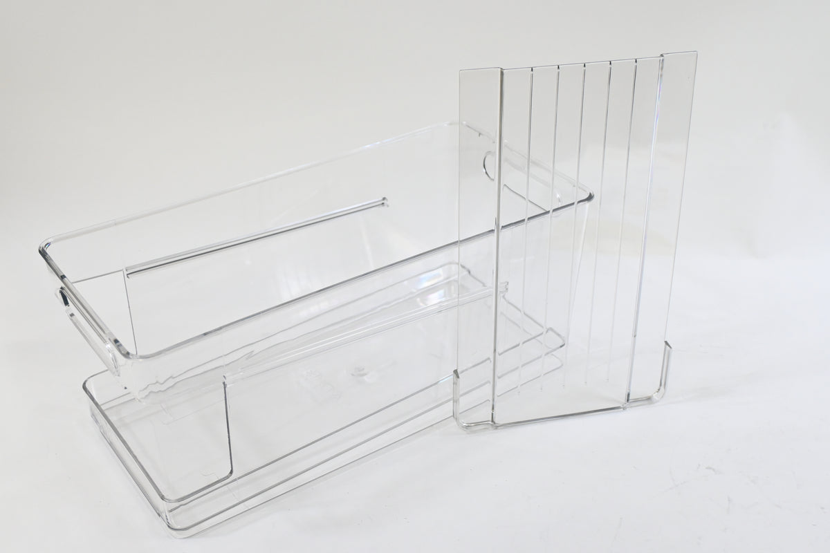 Soda Can Organizer, 2-tier Auto-Rolling Down Soda Can Dispenser