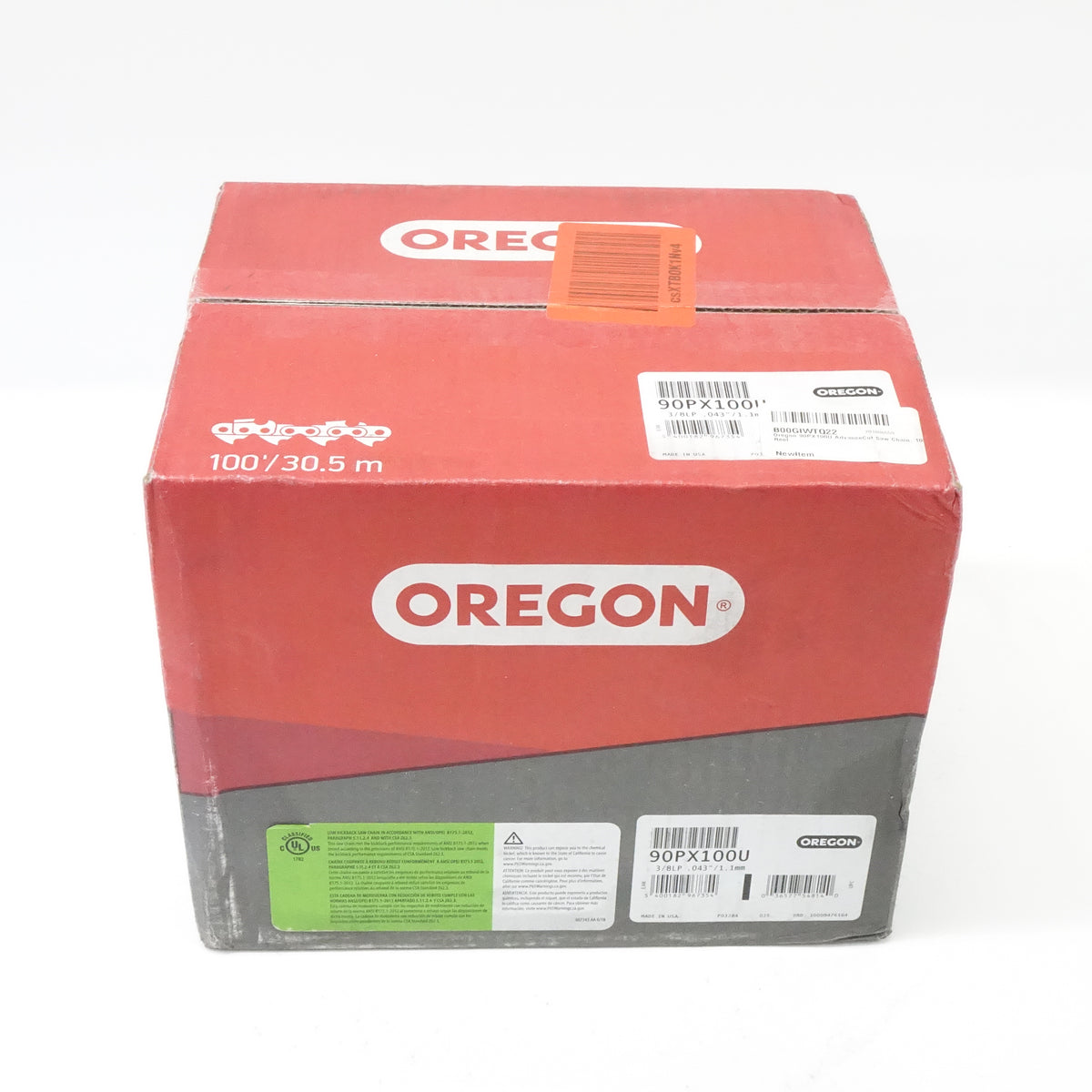 Oregon 90PX100U Advance Cut Saw Chain, 100' Reel, 3/8LP .043"/1.1mm