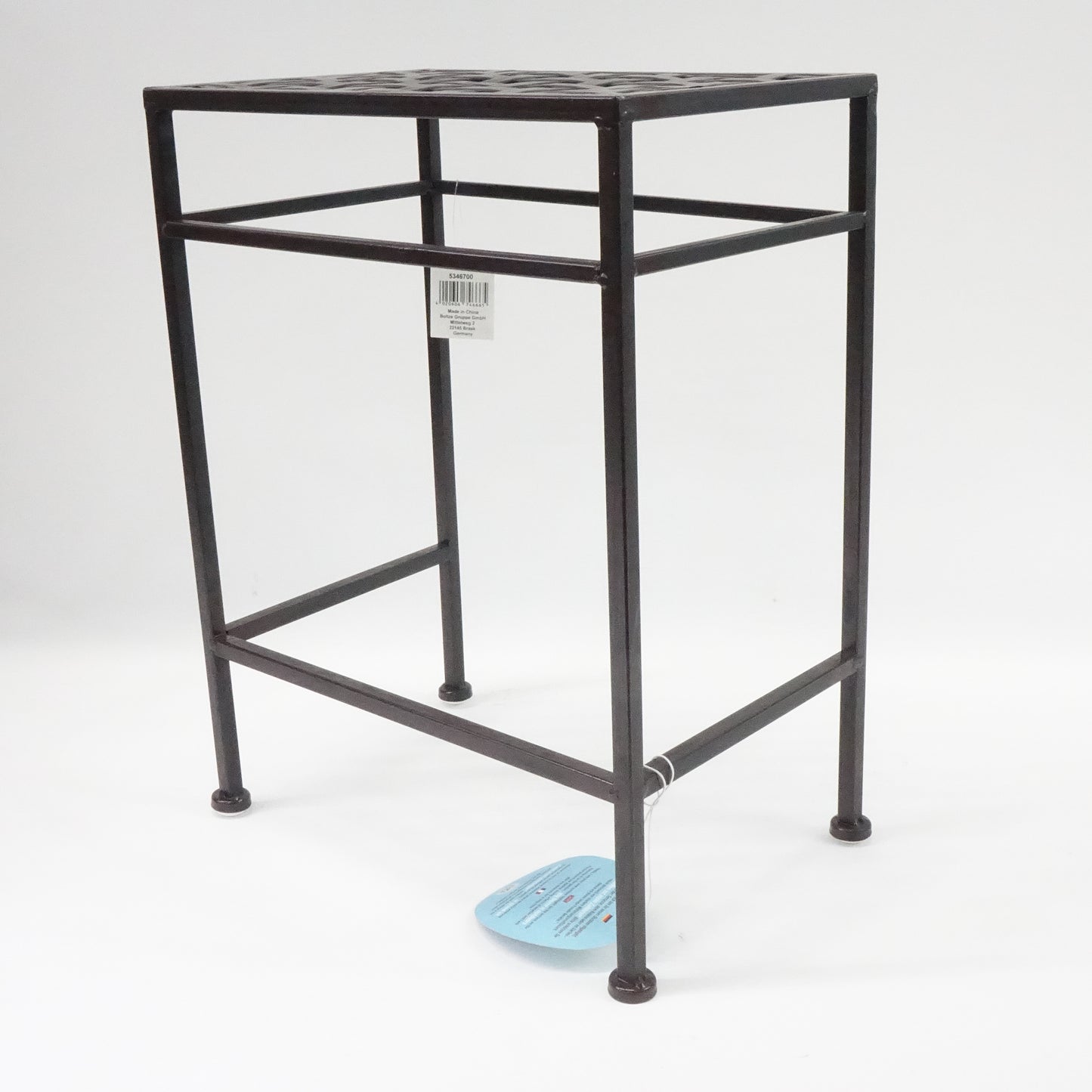 French Country Style Woven Top Nesting Tables, Set of 3, Antique Brown