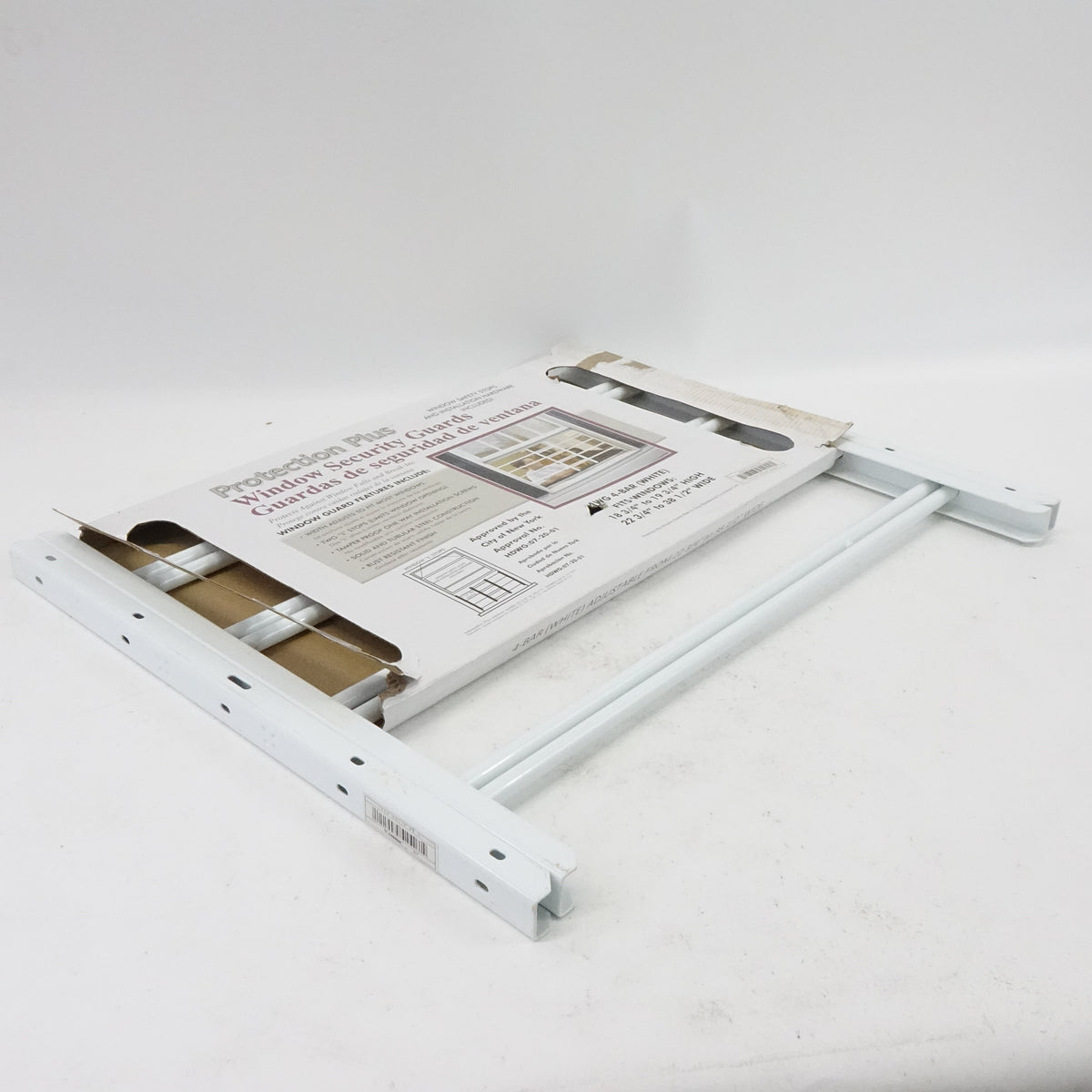 AWG 22-3/4 in. to 36-1/2 in. Adjustble Width 4-Bar Window Guard - White