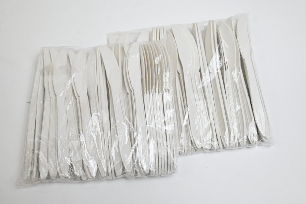 Fuyit 500 pc Compostable Dinnerware Set 100 Guests Plates White - Open Box